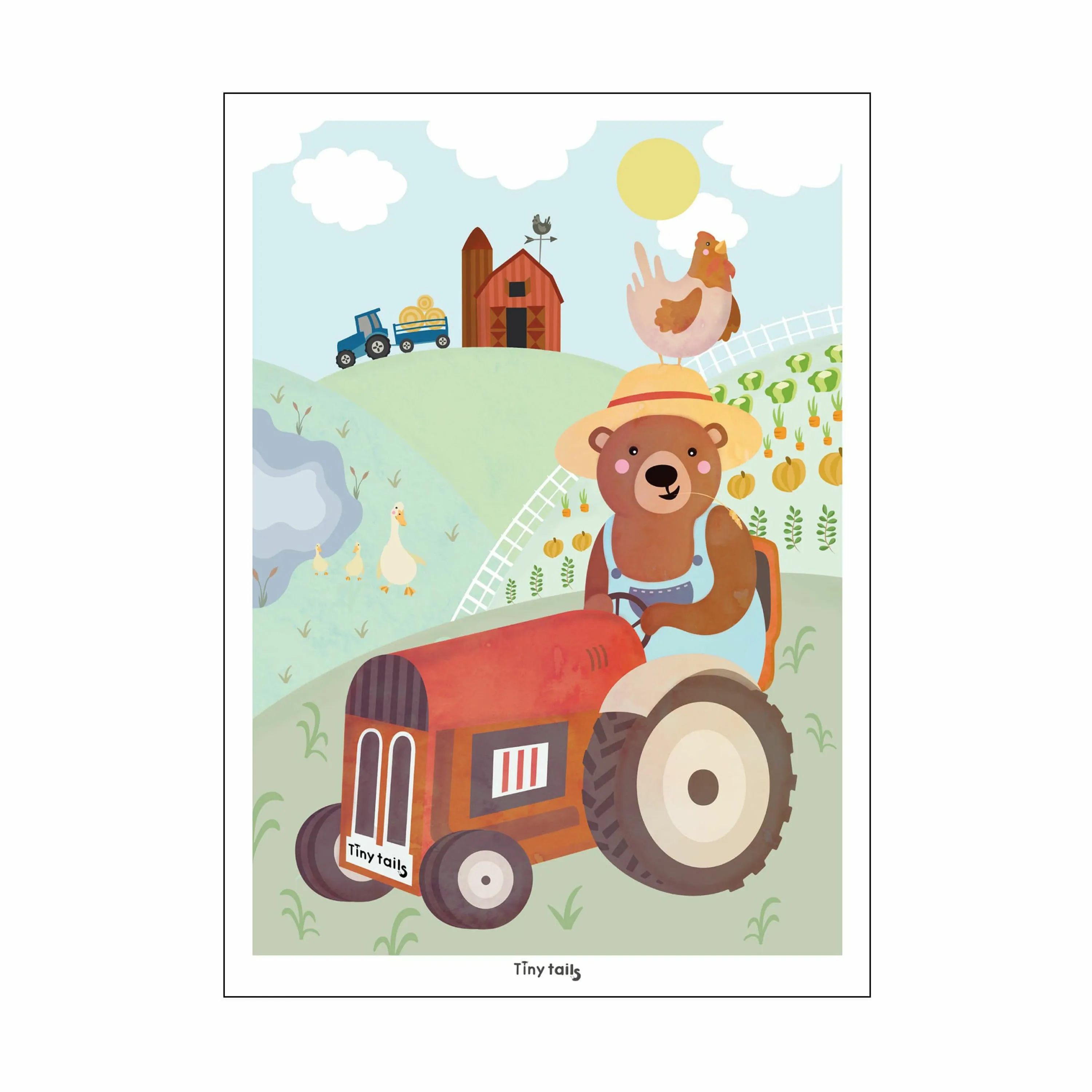 Poster&Frame Plakater Plakat - Traktor i B29,7 x L42 cm, 1