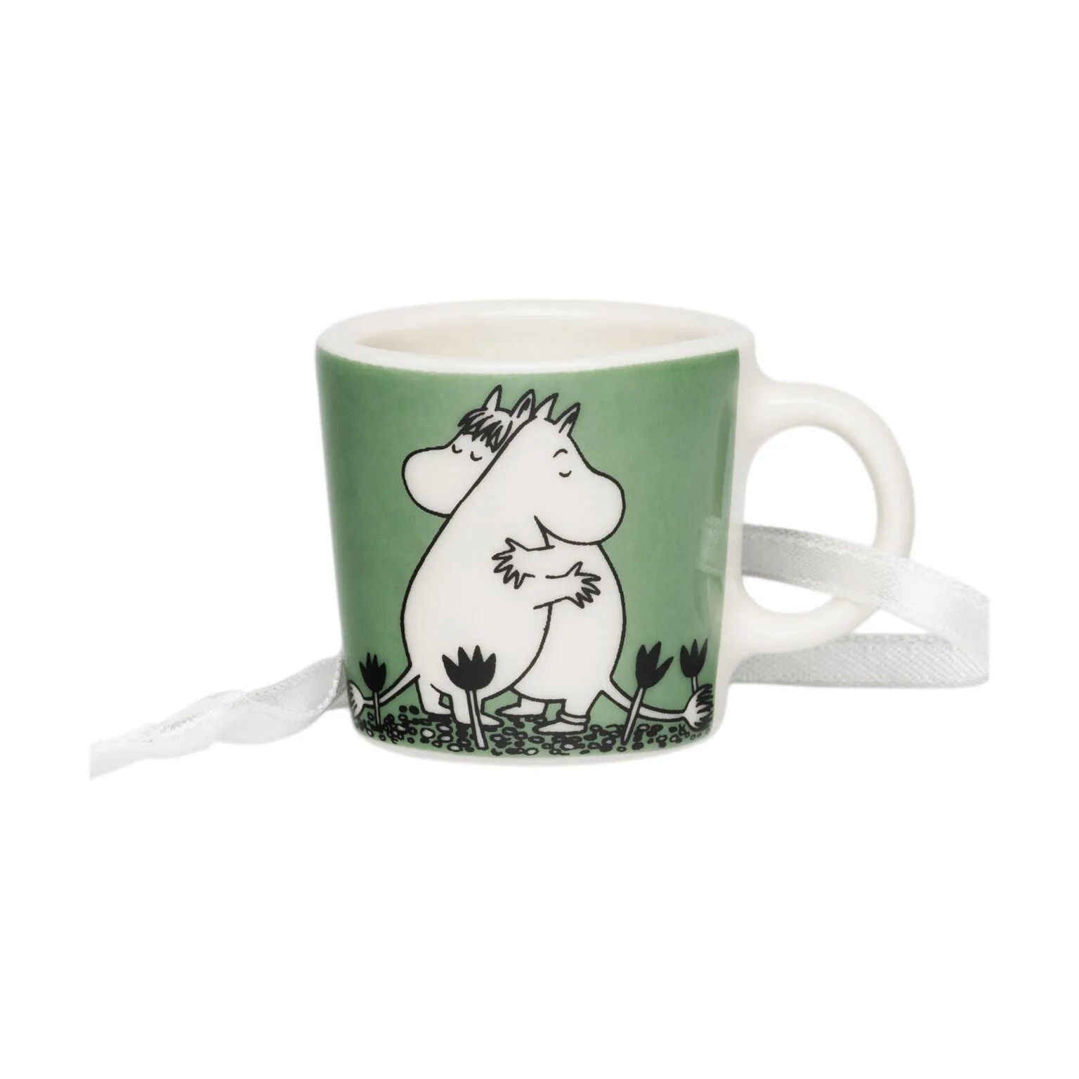 Moomin Arabia Krus og kopper med hank Love Kærlighed Minikrus i Grøn, 1