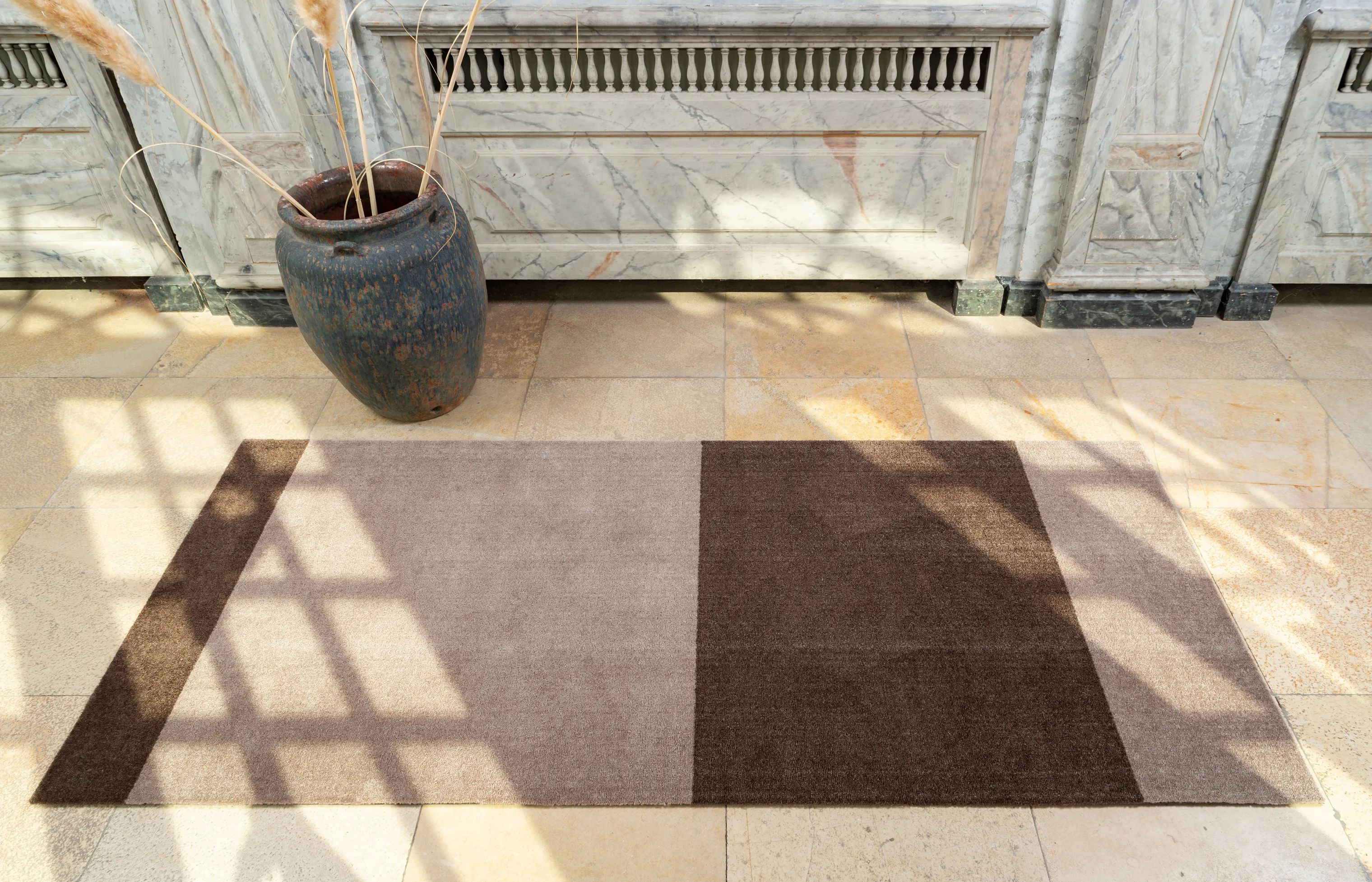 Tica Copenhagen Gulvtæpper Stripes Horisontal Gulvtæppe i Sand/brun, B90 x L200 cm, 2