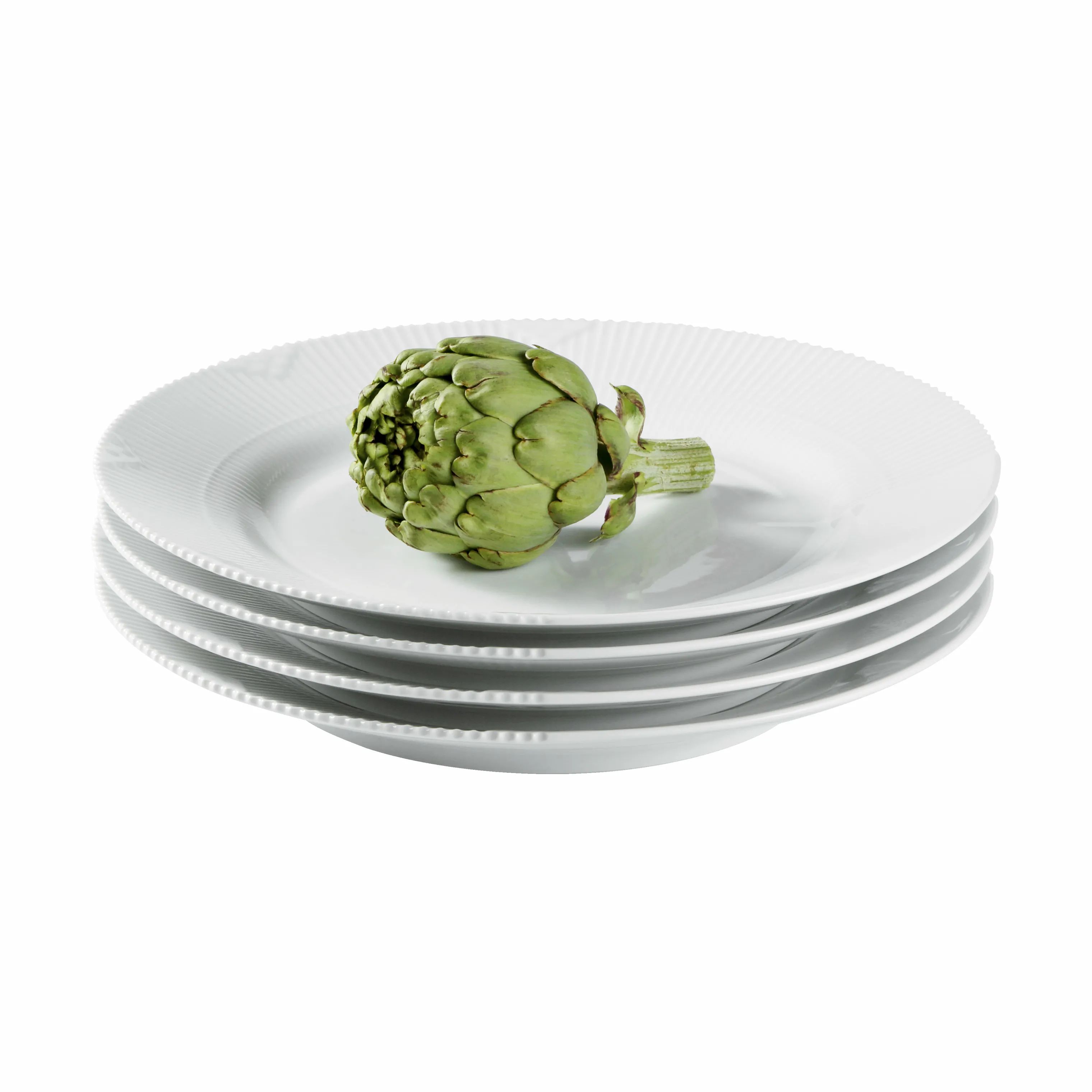 Royal Copenhagen Middagstallerkener Hvid Elements Middagstallerken i Hvid, 28 cm, 4