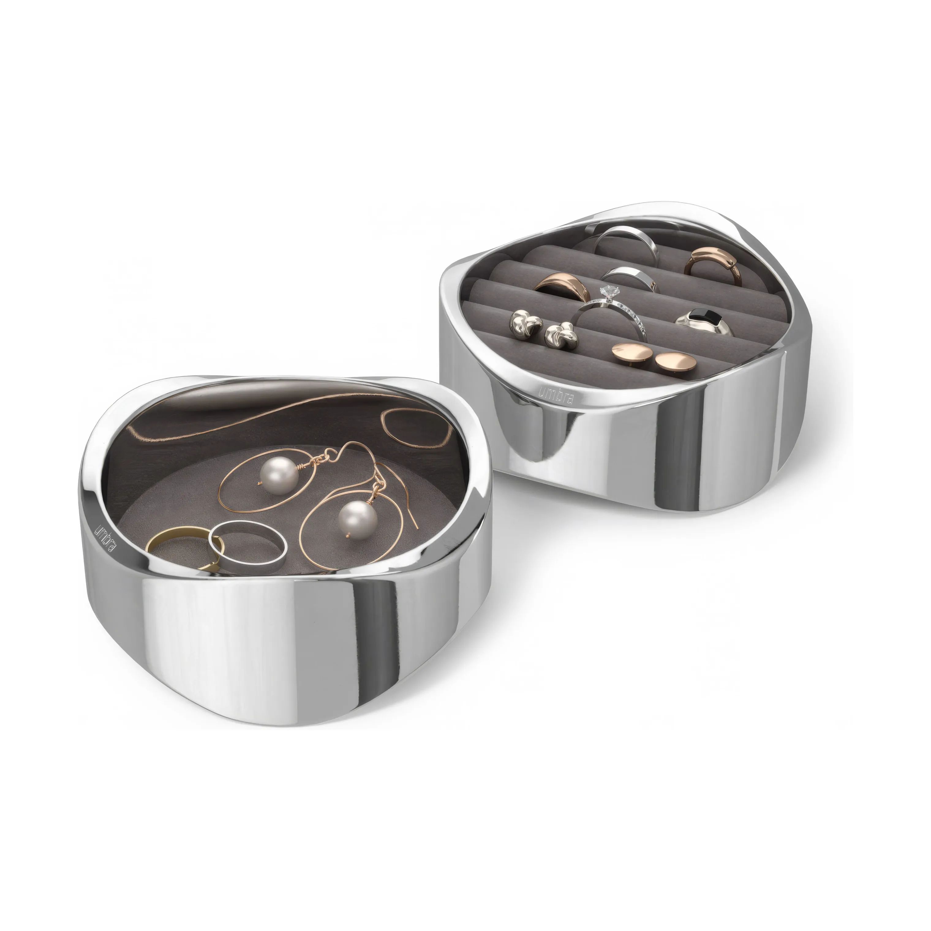 Umbra Småopbevaring Wavy Smykkeskrin i chrome, 6