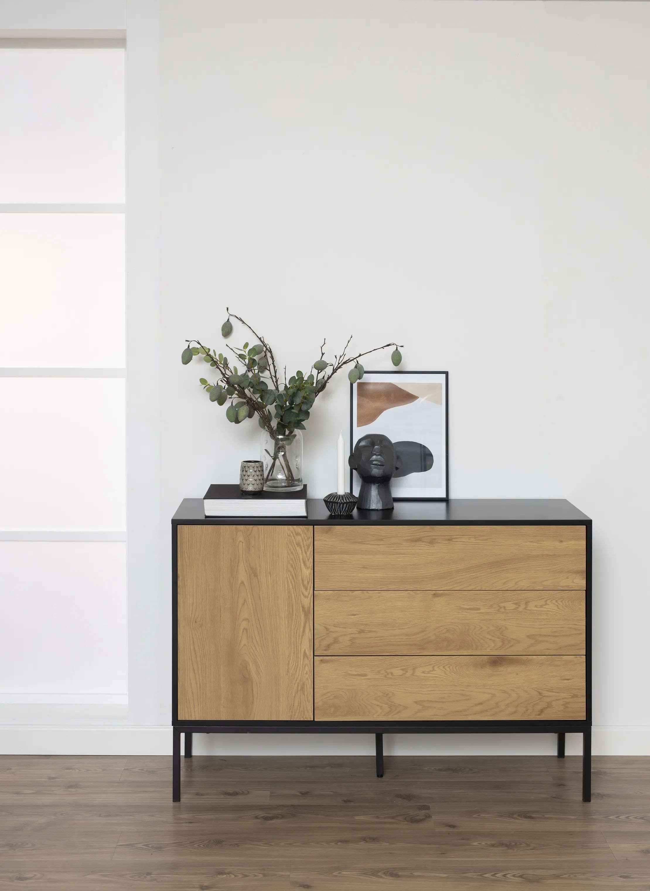 CASA Living Skabe Seaford Skænk i Natur/sort, 2