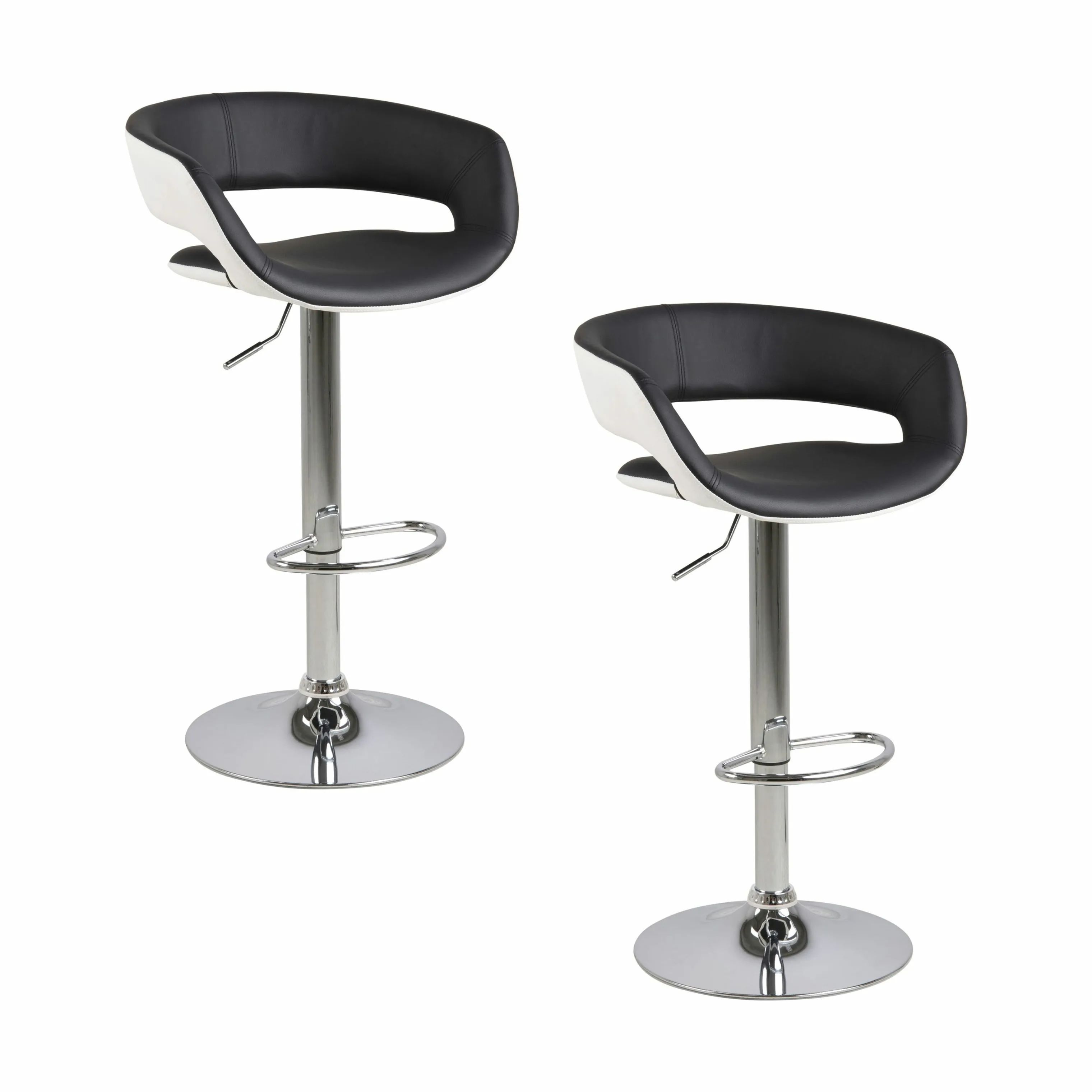 CASA Living Barstole Grace Barstol - 2 stk. i Sort/krom, 8