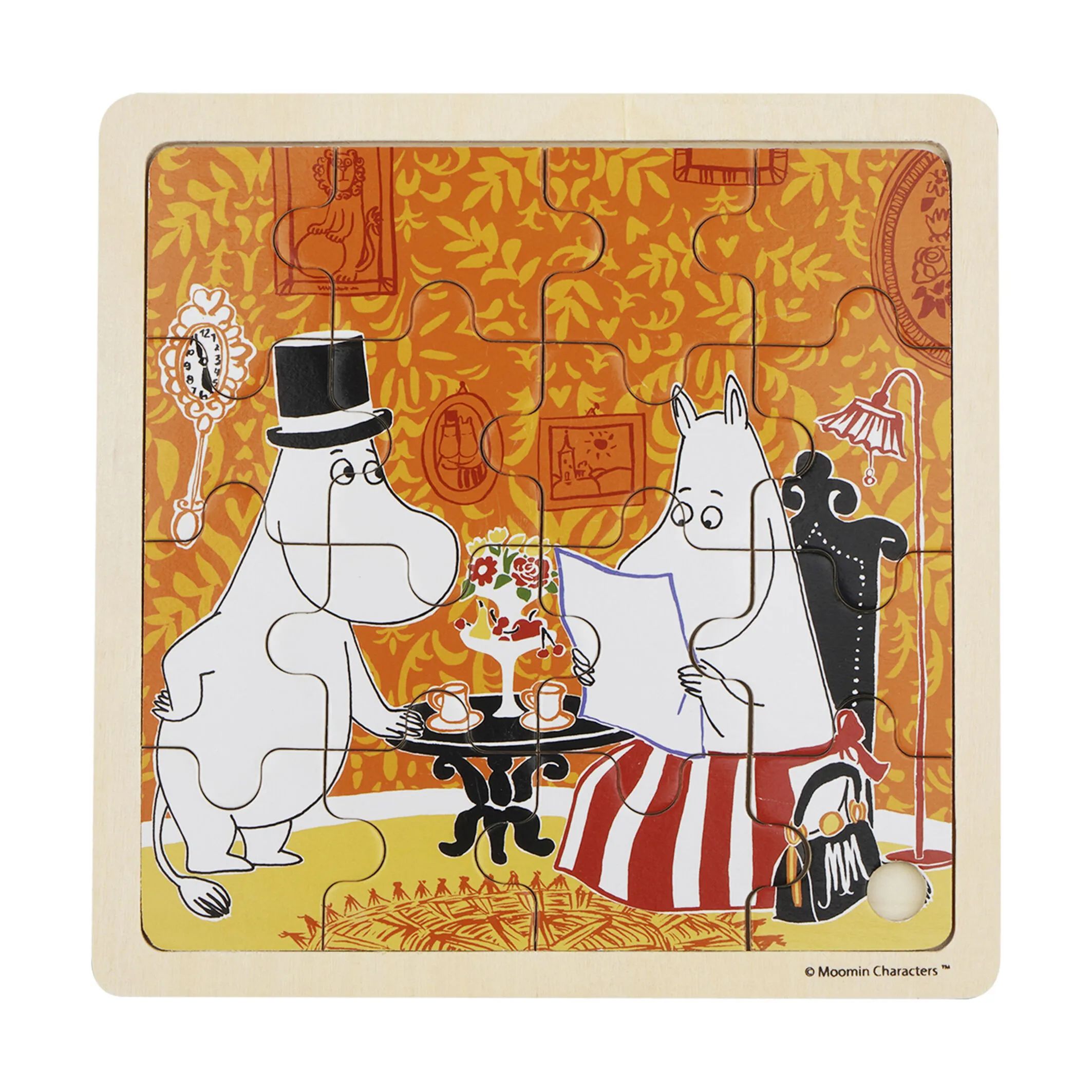 Barbo Toys Spil Mumi Puslespil - Te-tid i Orange, 1