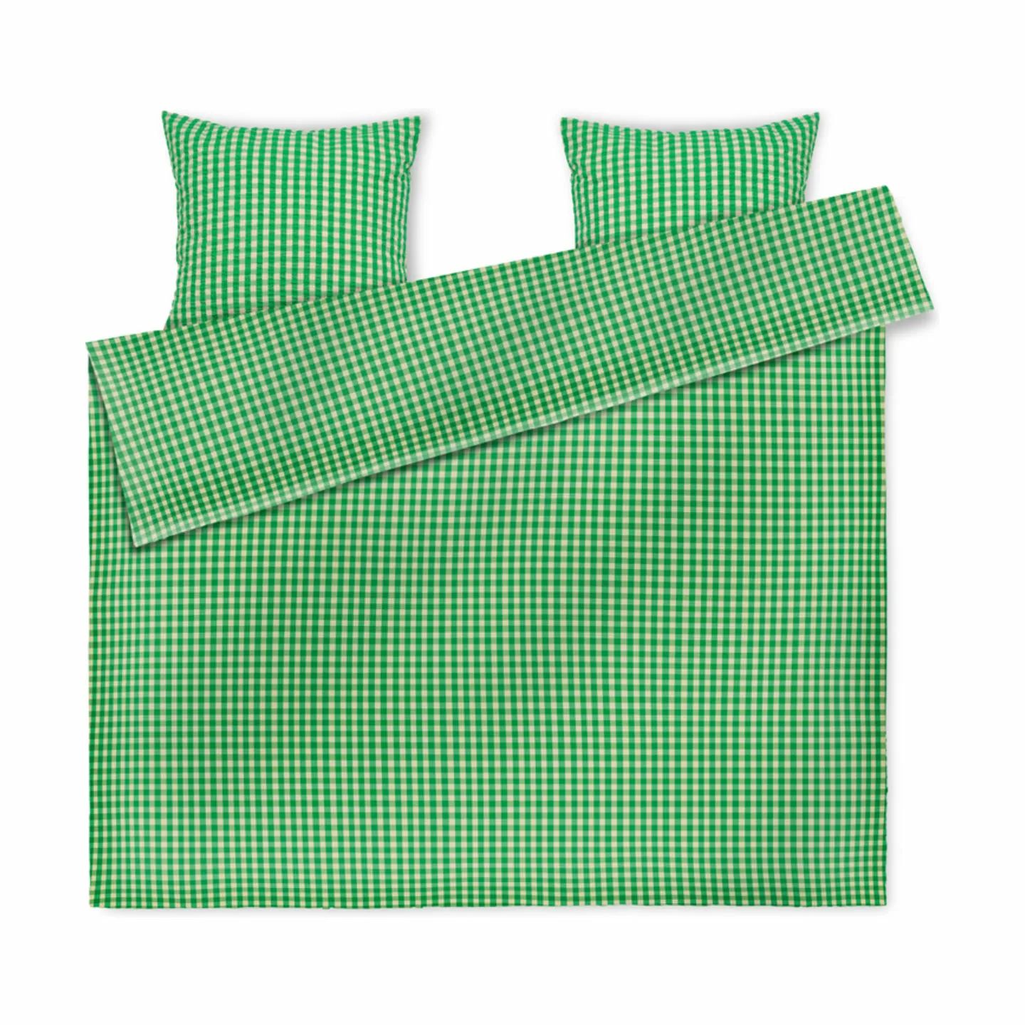 Juna Sengetøj Bæk&Bølge Sengetøj i grøn/sand, B200 x L220 cm, 1