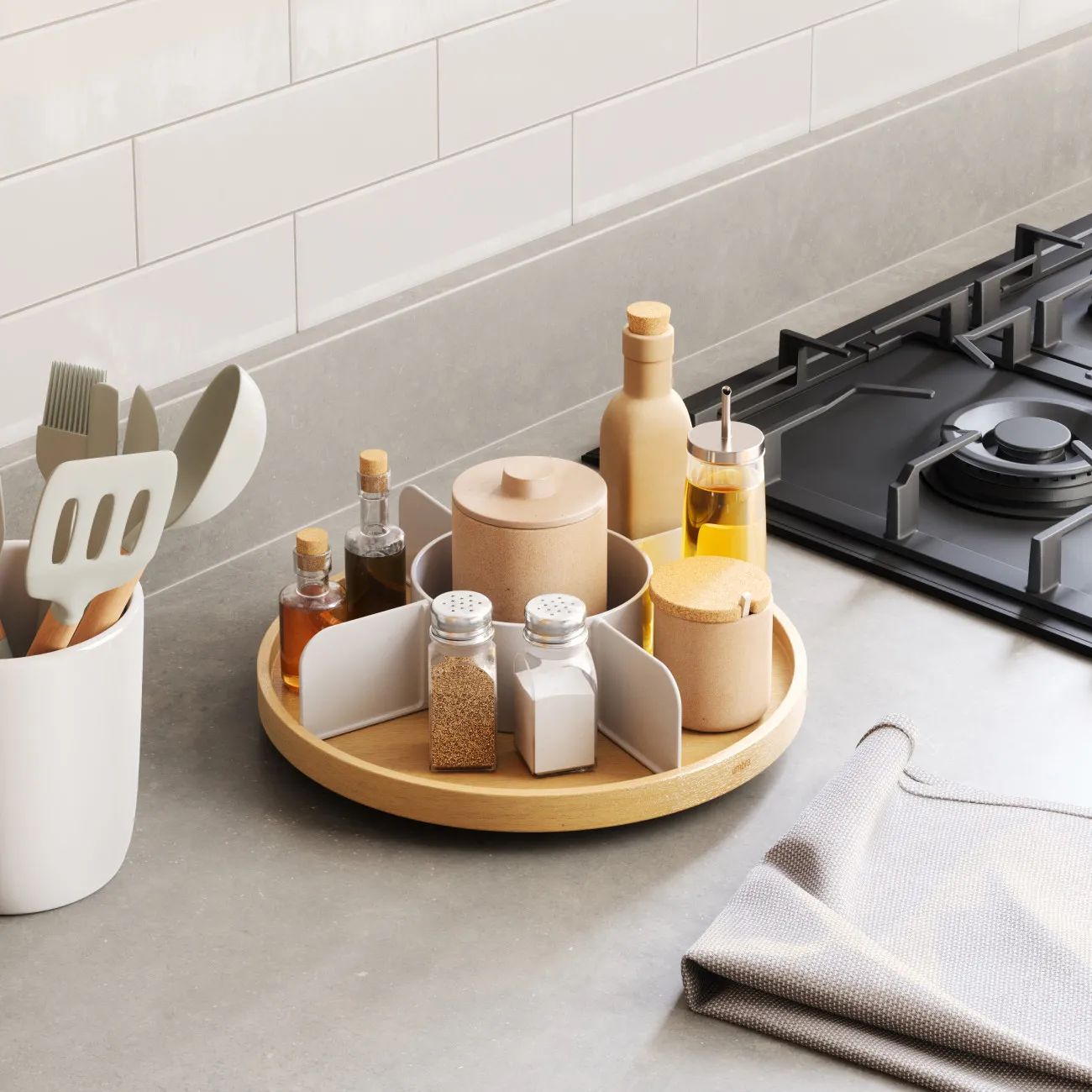 Umbra Bakker Bellwood Lazy Opbevaringsbakke i Hvid, 3