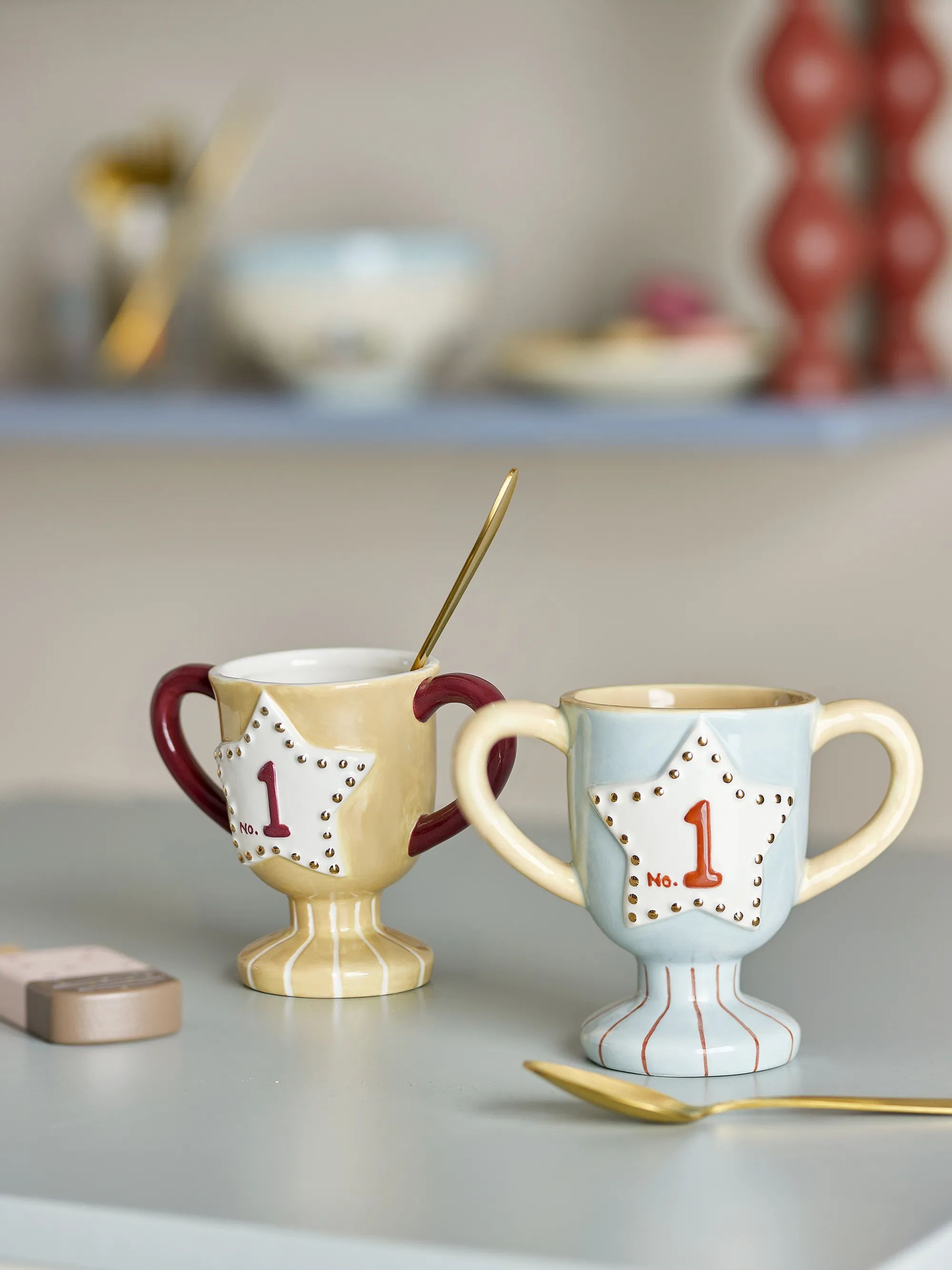 Bloomingville Mini Krus og kopper med hank Trophy Kop - 2 stk. i Blue, 2