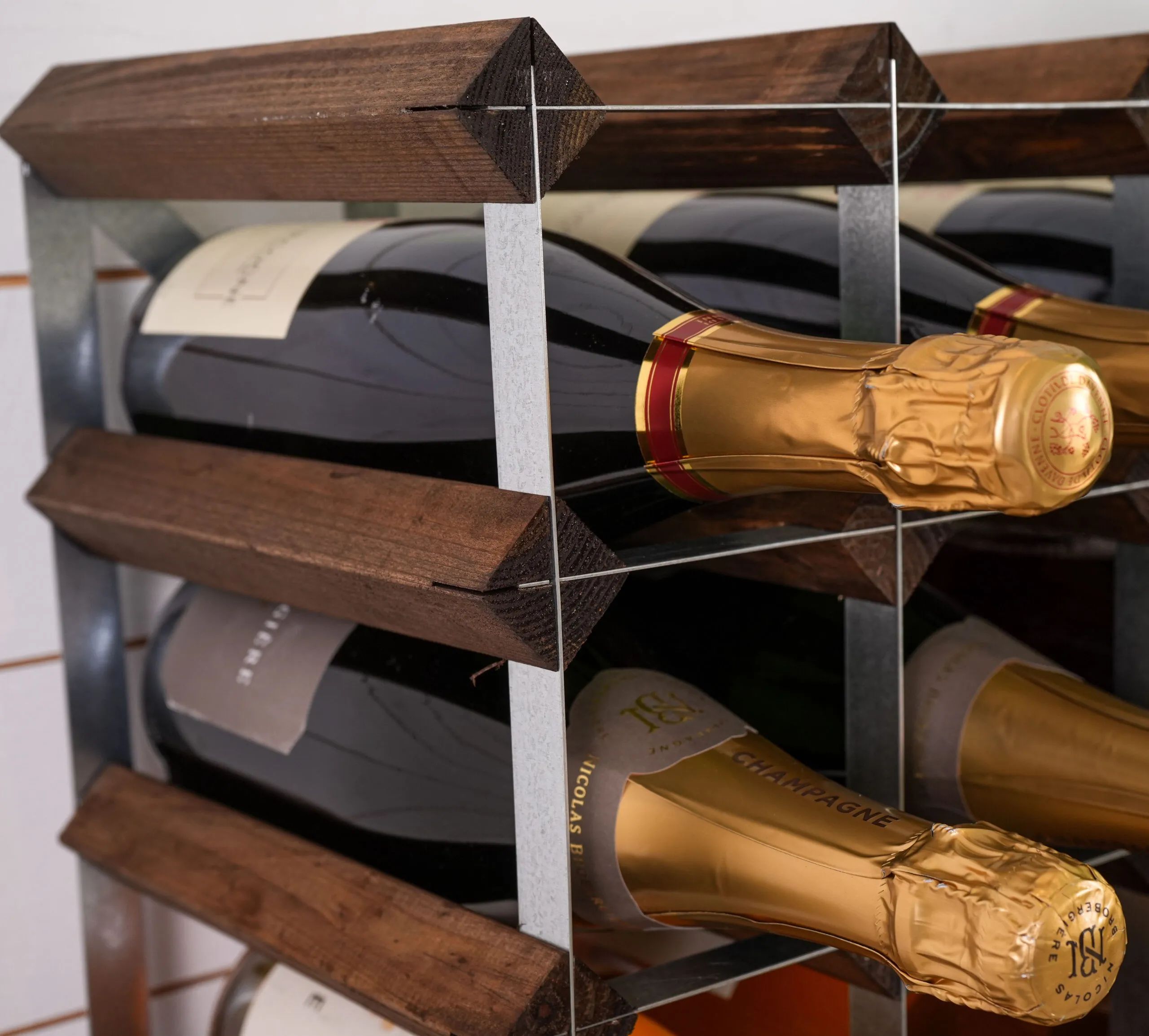 Traditional Wine Racks Vinreoler Vinreol i Mørk Egetræ, 2
