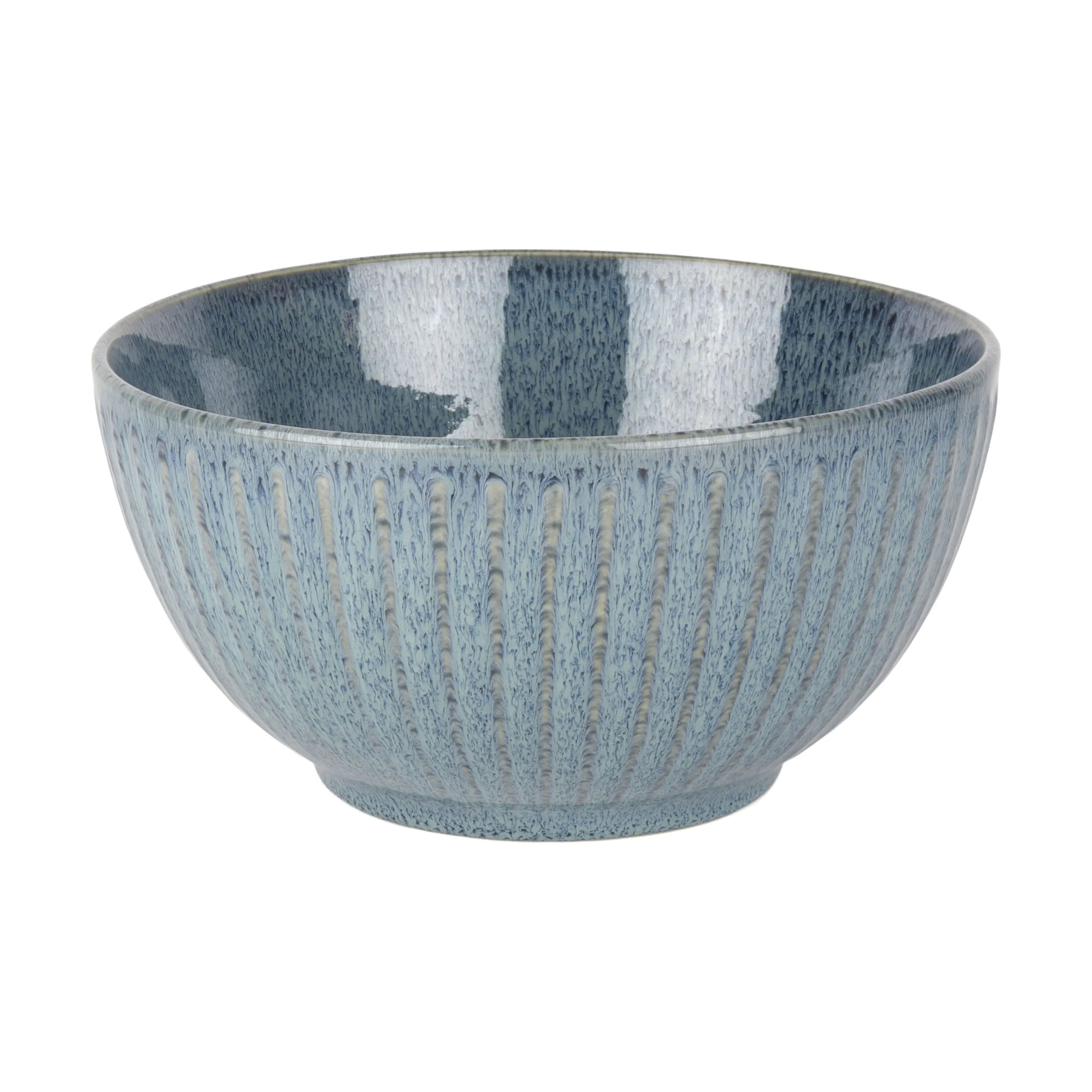 CASA Living Serveringsskåle Sofia Riflet Skål i Blå, 22 cm, 1