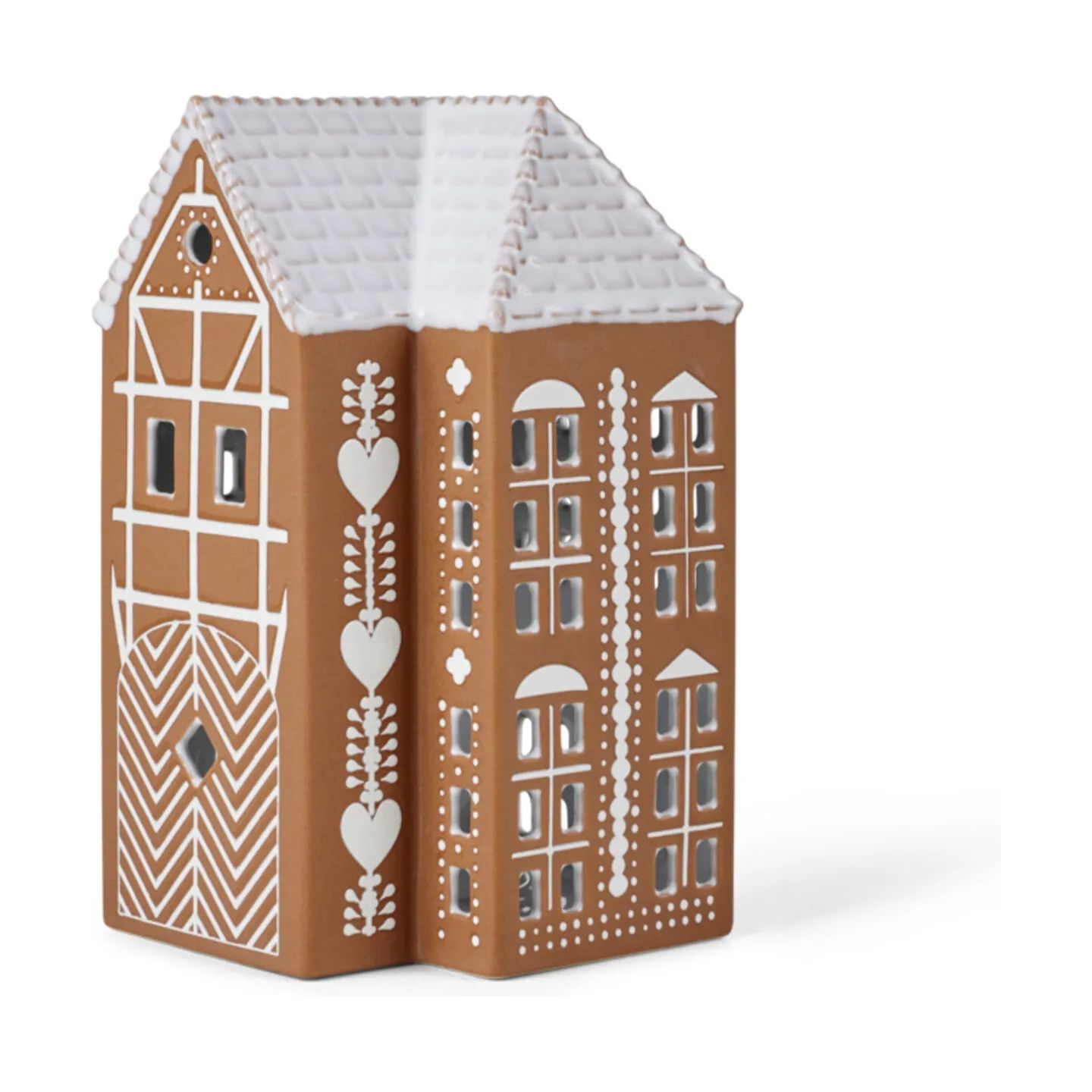 Kähler Fyrfadsstage Gingerbread Lyshus - Stor i 17 cm, 4
