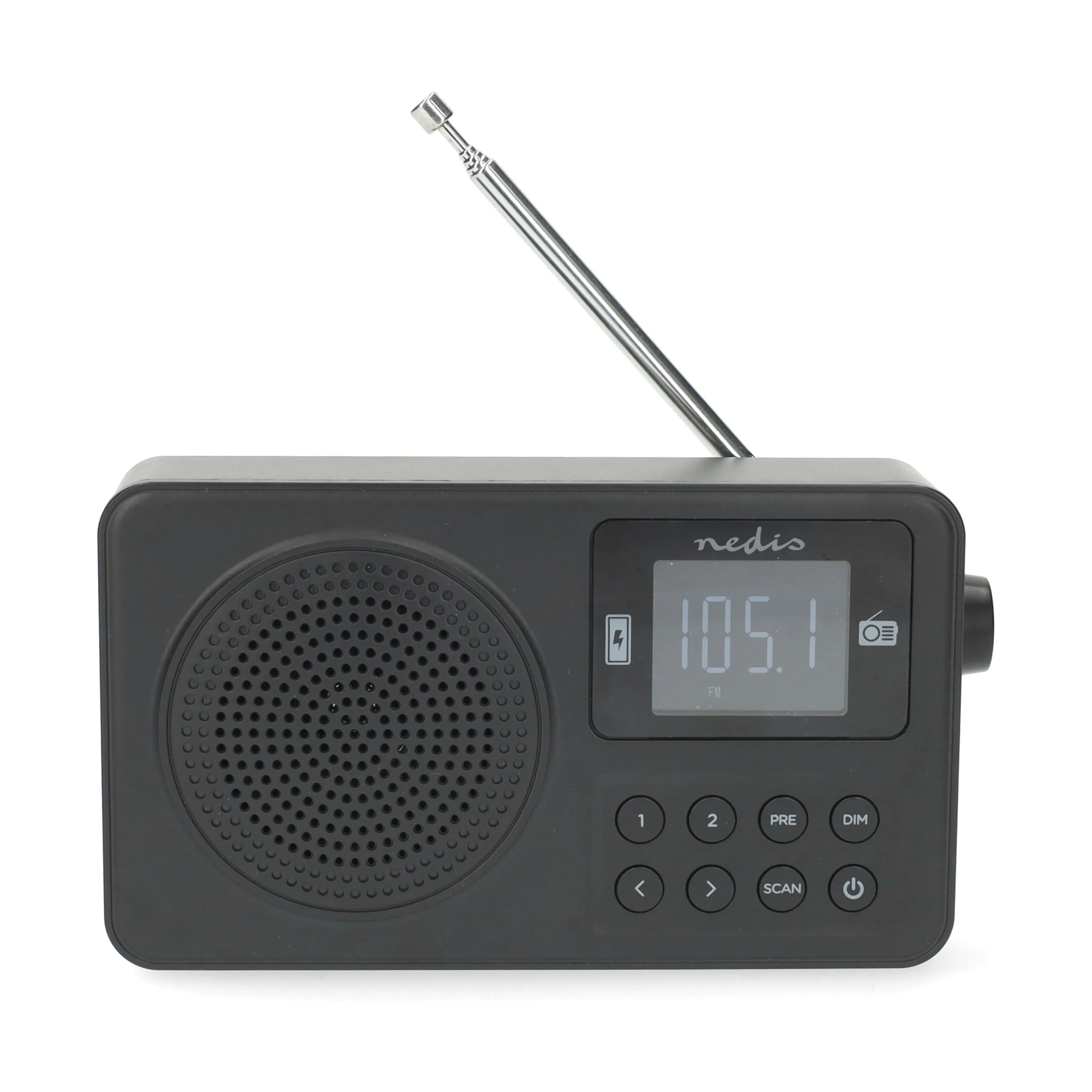 Nedis Højtalere FM Radio i Sort, 1