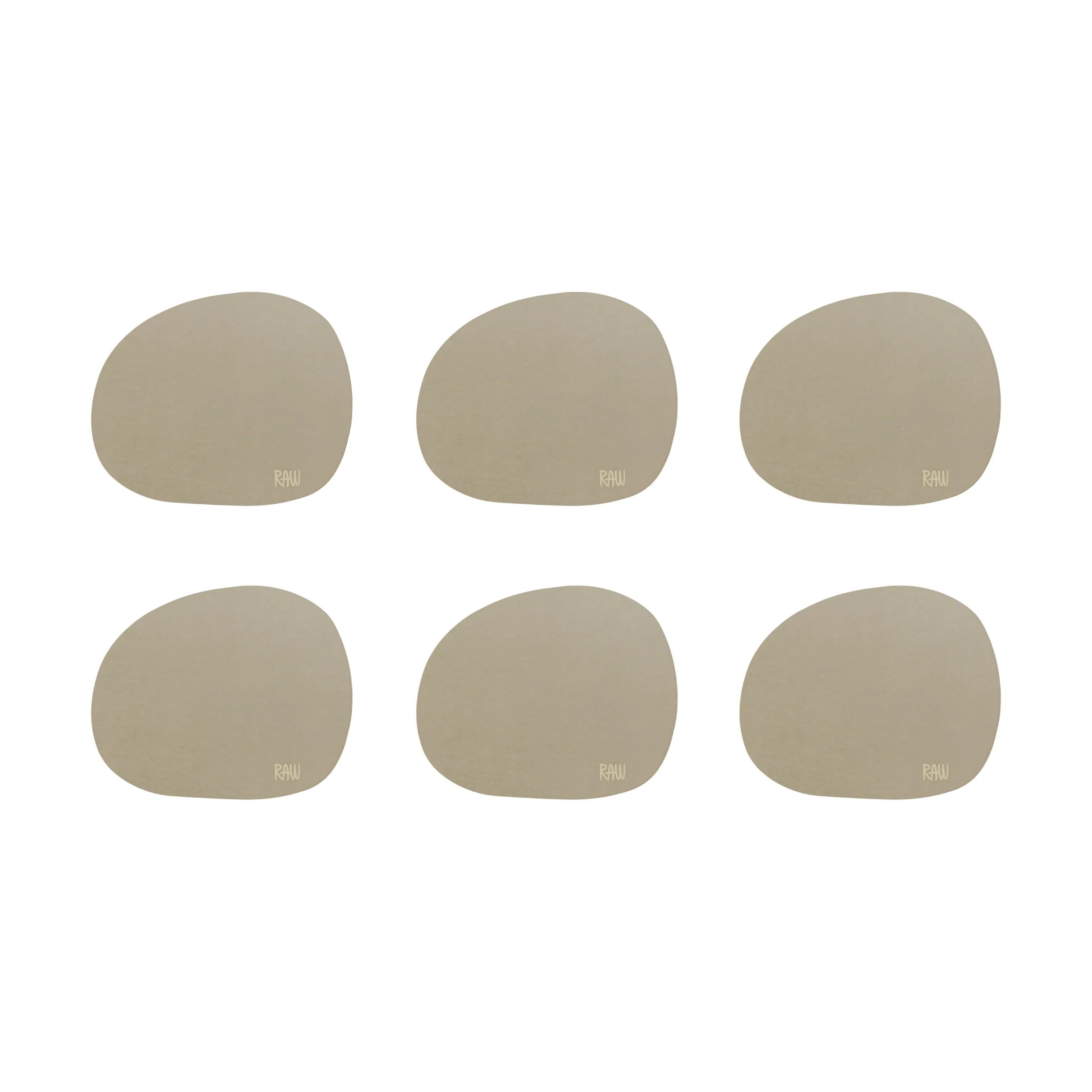 RAW by Aida Glasbrikker og coasters Coaster - 6 stk. i Mellow Clay, 1
