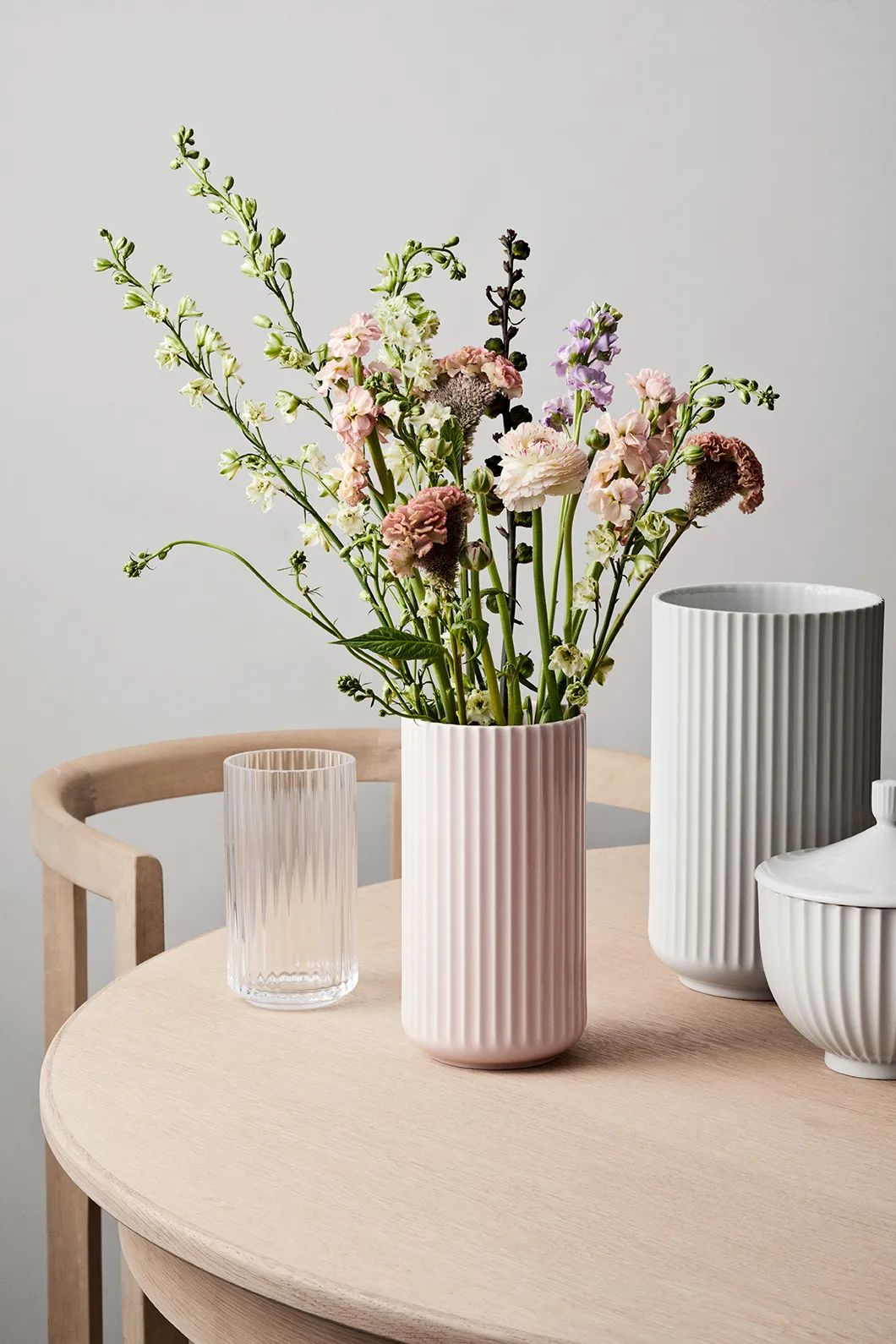 Lyngby Porcelæn Vaser Vase i Lys lilla, 20,5 cm, 2