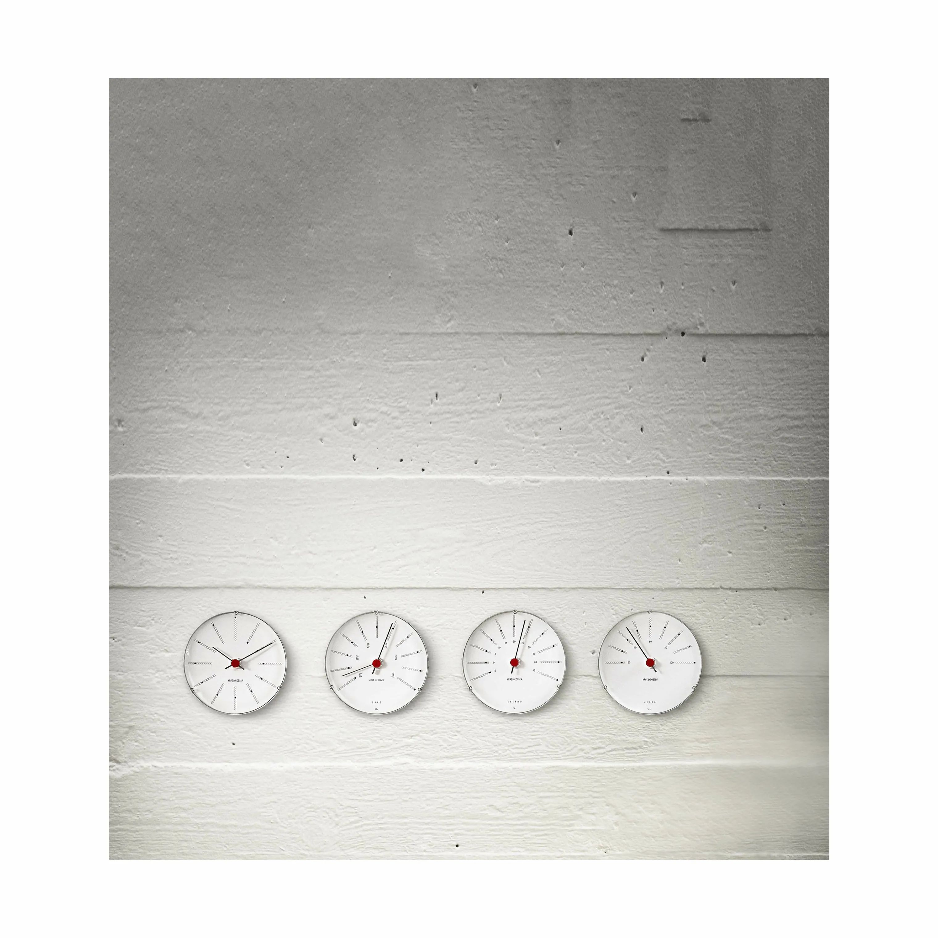 Arne Jacobsen Vægure Arne Jacobsen Bankers Vægur i Hvid, 12 cm, 2