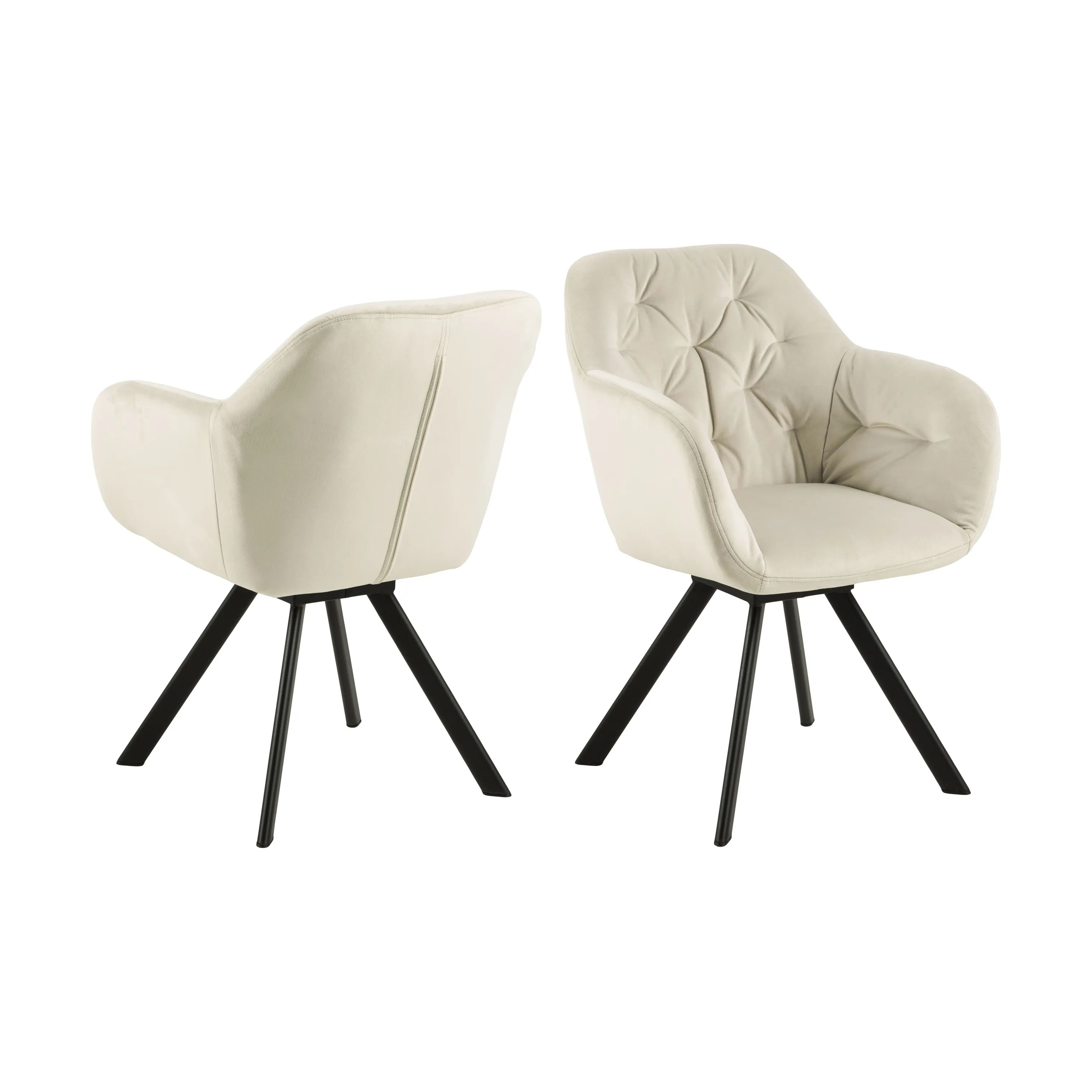 CASA Living Spisebordsstole Lola Spisebordsstol i Sandfarve, 3