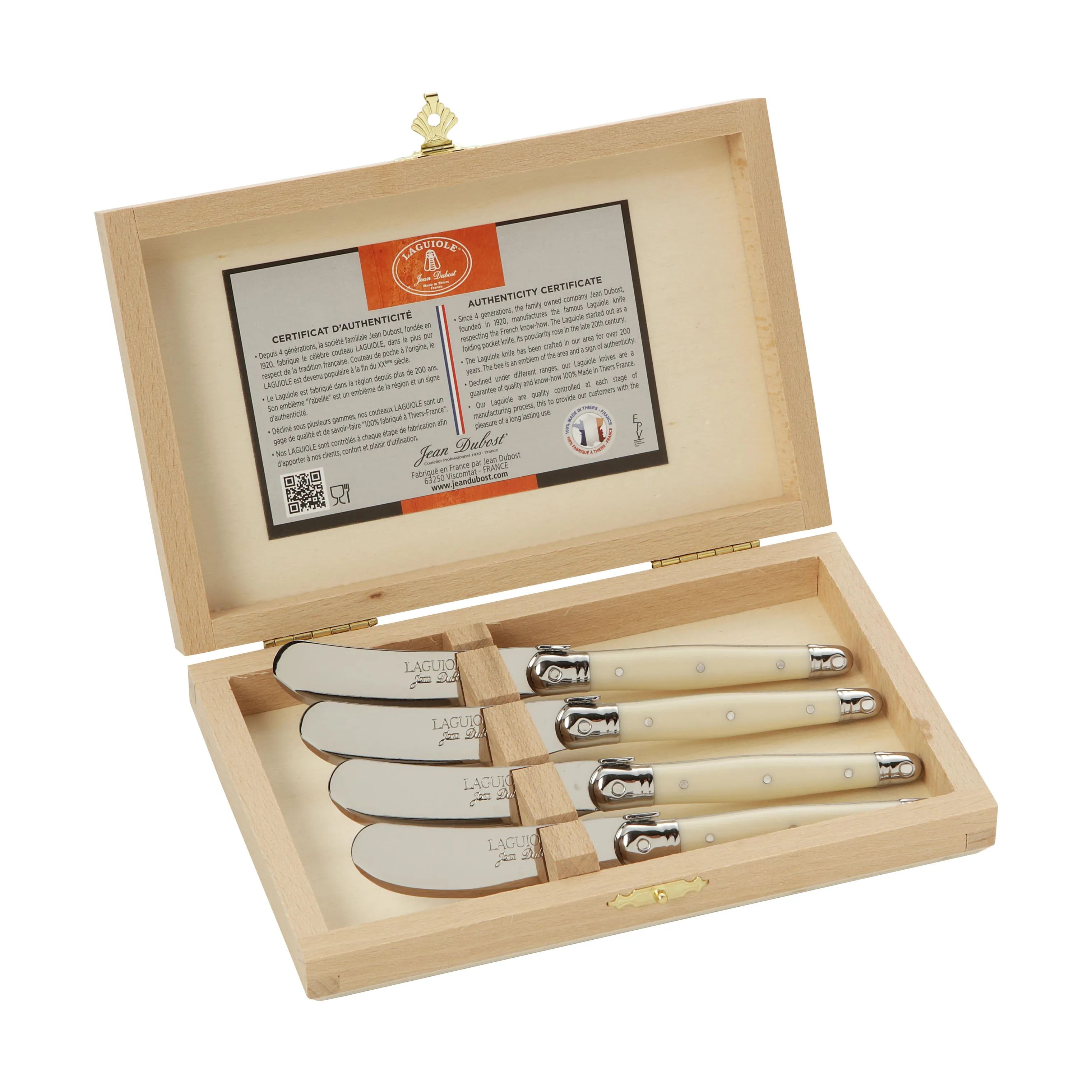Jean Dubost Smøreknive Laguiole Smørkniv - 4 stk. i Beige, 1