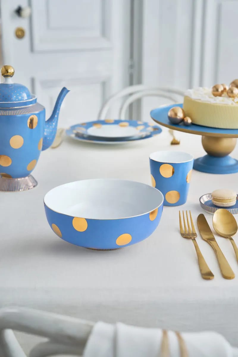 PIP Studio Serveringsskåle Dot Delight Skål - 2 stk. i Lyseblå, 20 cm, 2