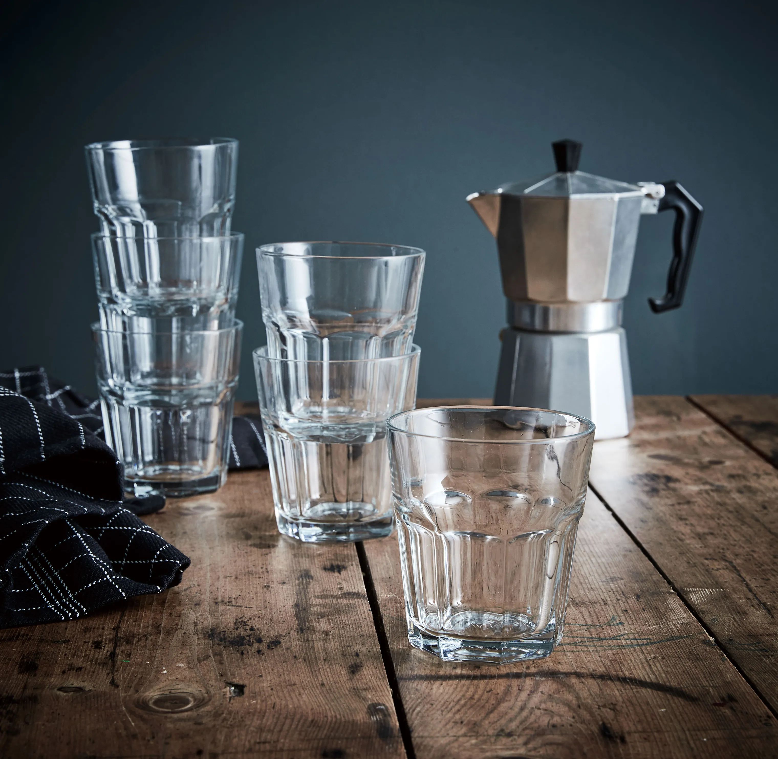 Aida Vandglas Granit Café au Lait Glas - 6 stk. i Klar, 4