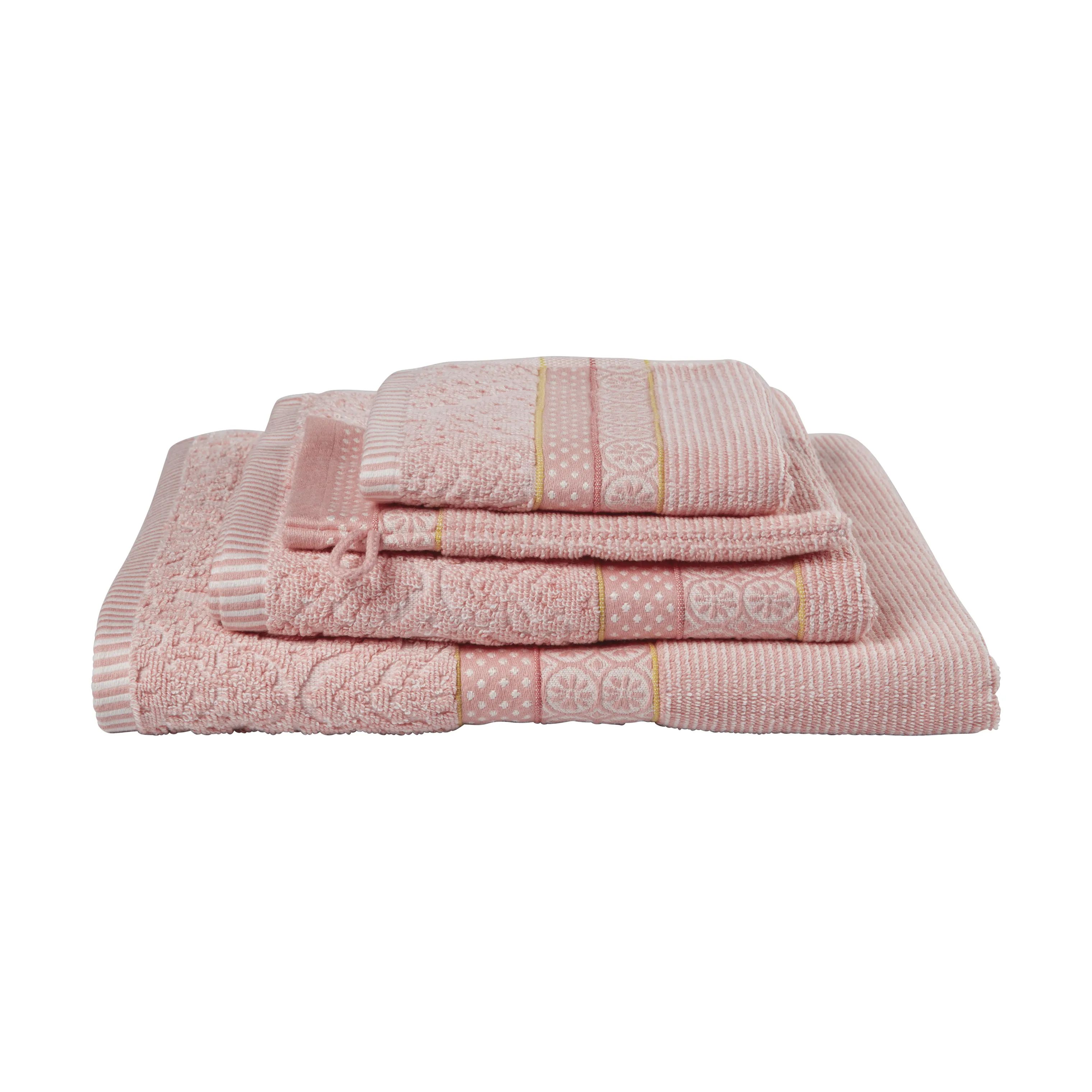 PIP Studio Håndklæder Soft Zellige Håndklæde i Pink, B70 x L140 cm, 4
