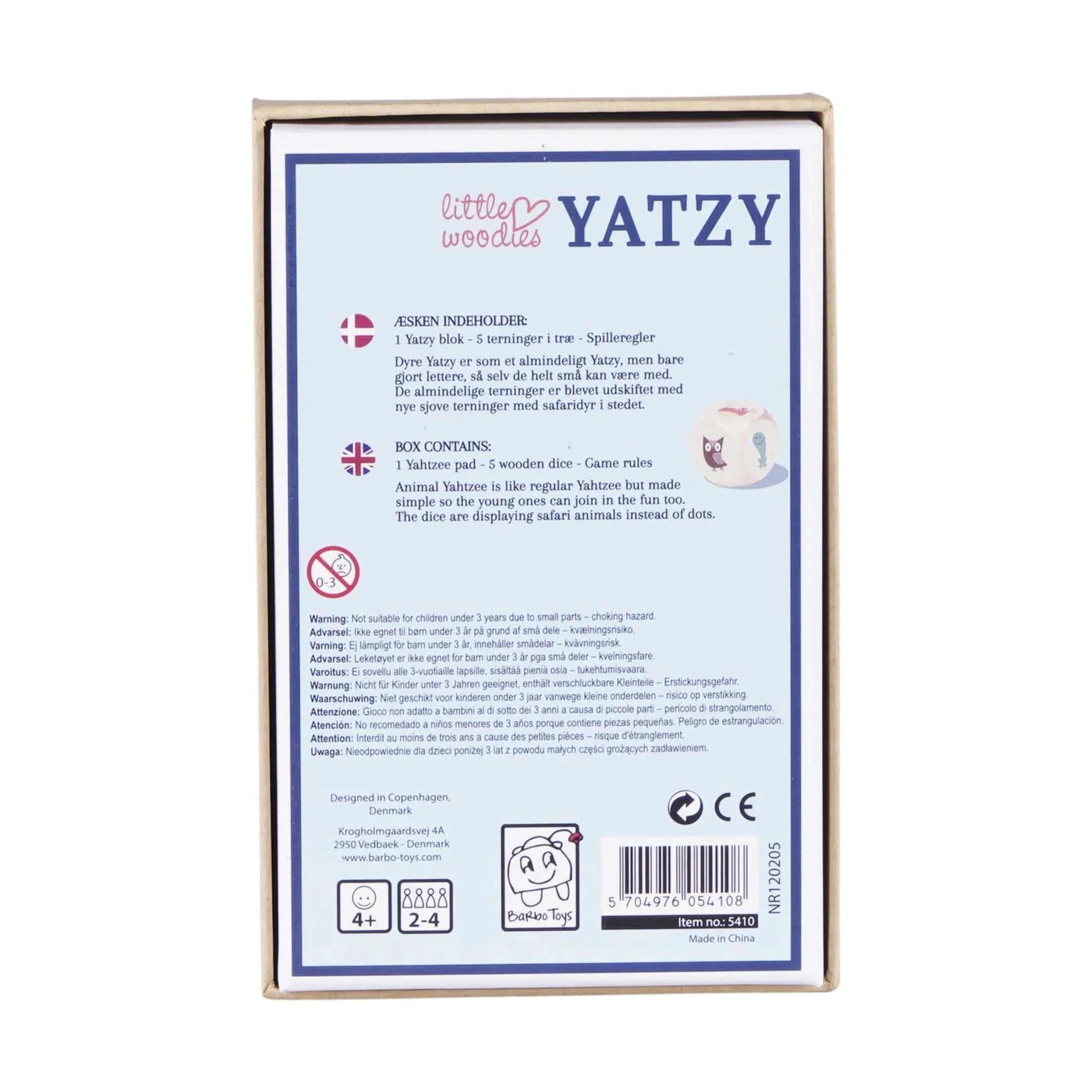 Barbo Toys Spil Little Woodies Yatzy i Multifarvet, 4