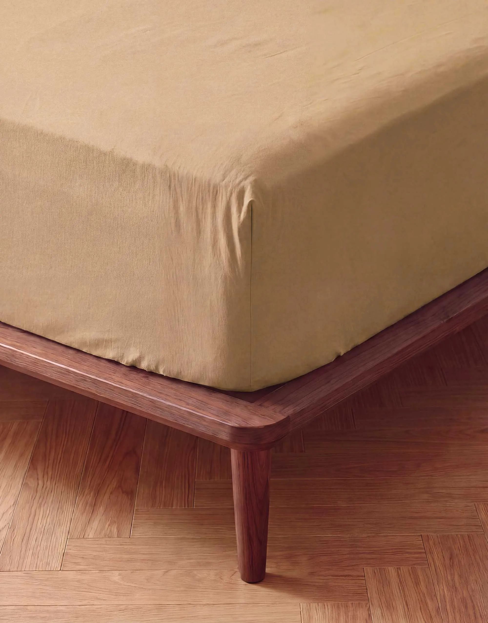 Essenza Lagner Fine Organic Jersey Boxlagen i Golden sand, B100 x L220 cm, 4