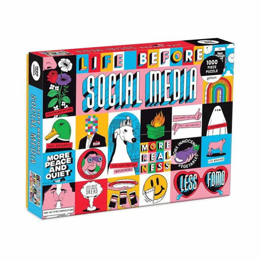 Galison Puslespil Puslespil - Livet før social medier i multifarvet, 3