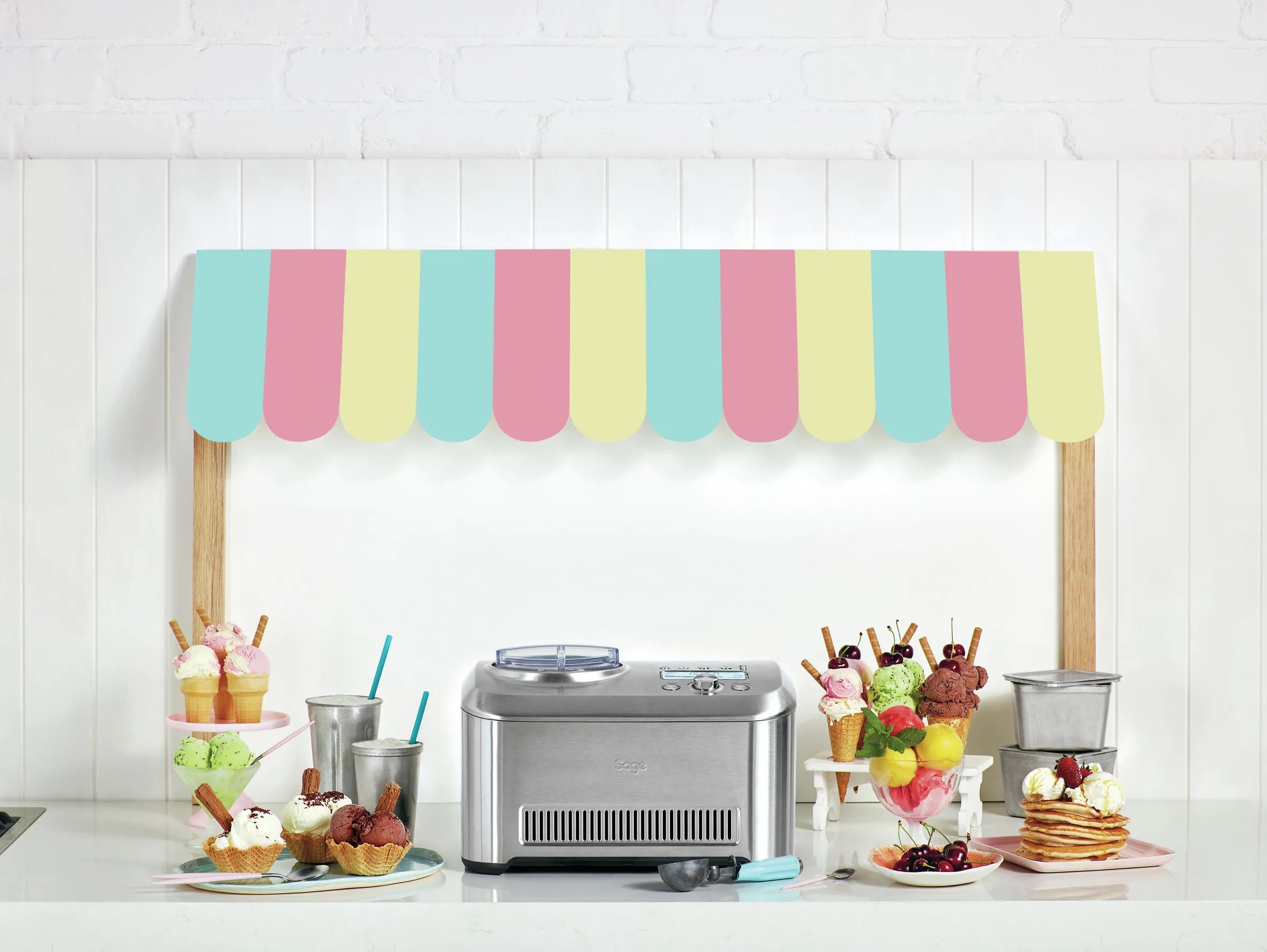 Sage Ismaskiner Smart Scoop Ismaskine i Sølvfarvet, 2
