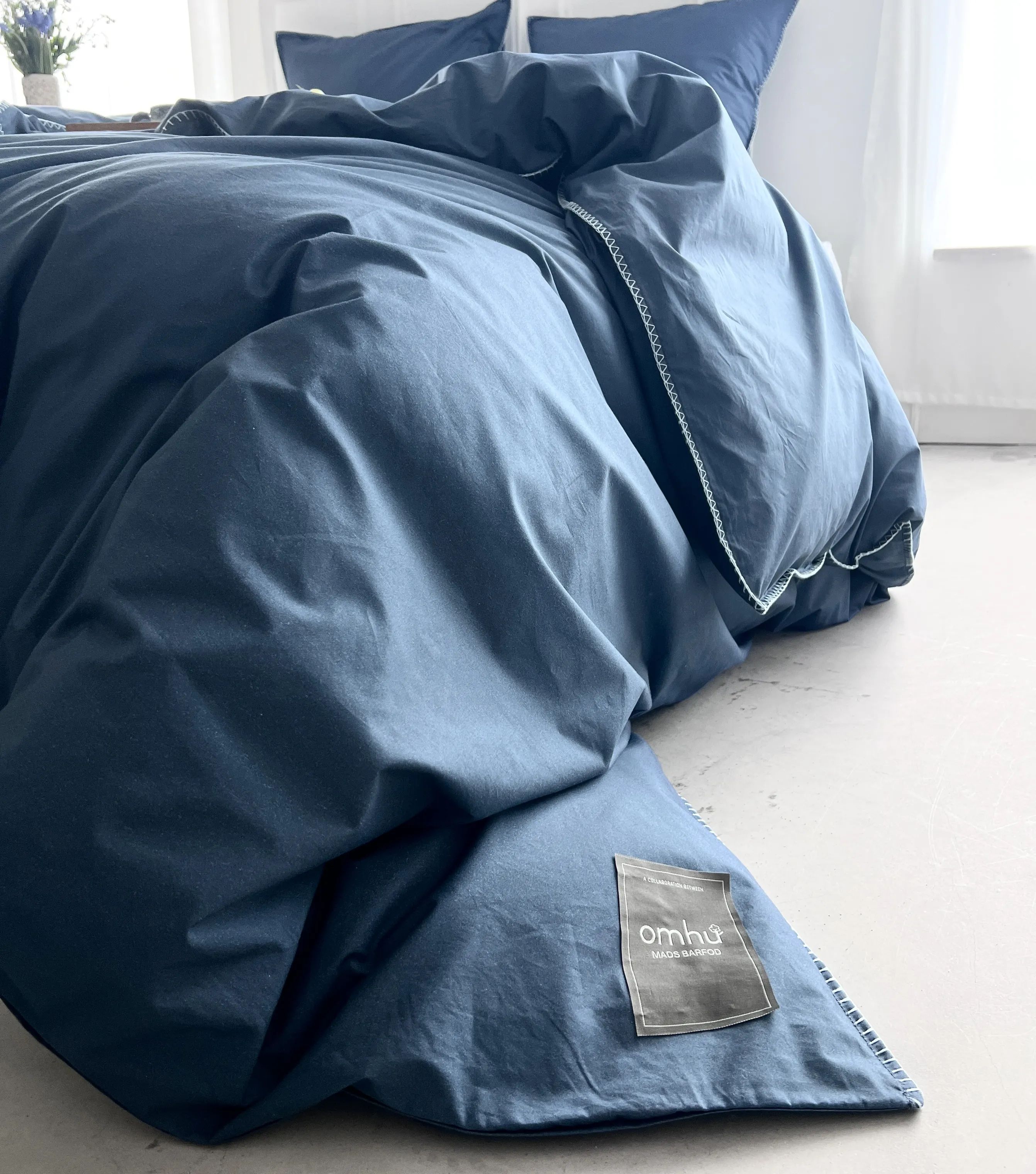 omhu x Mads Barfod Sengetøj Edge Sengetøj i Ocean, B140 x L200 cm, 3