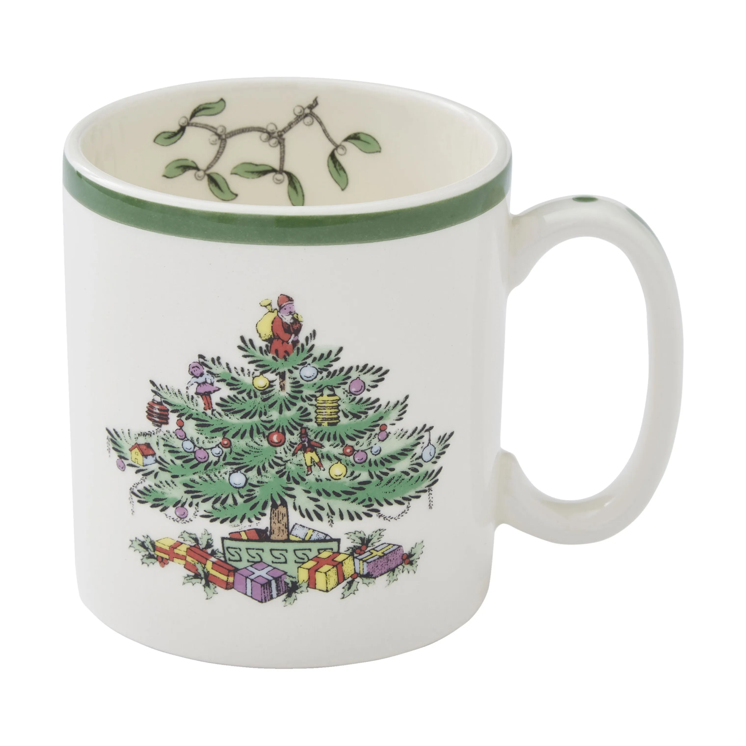 Spode Krus og kopper med hank Christmas Tree Krus i Hvid/grøn/rød, 1