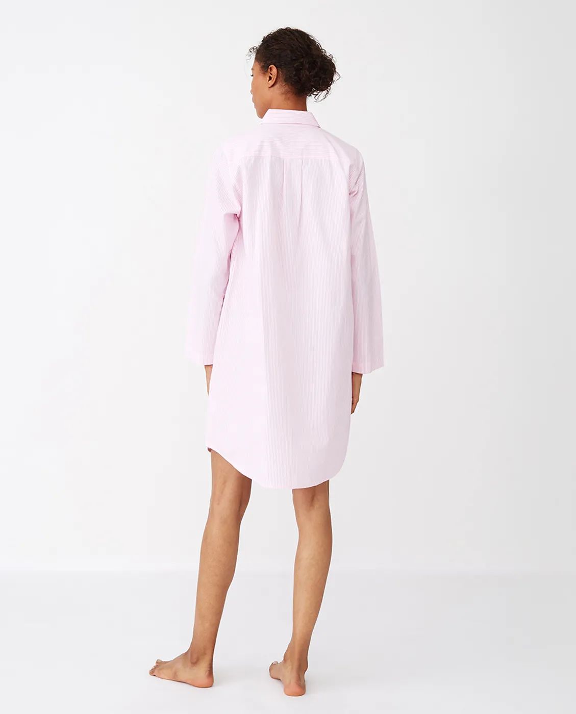 Lexington Pyjamas Icons Pyjamasskjorte Organic Dame i Pink/White, XL, 5