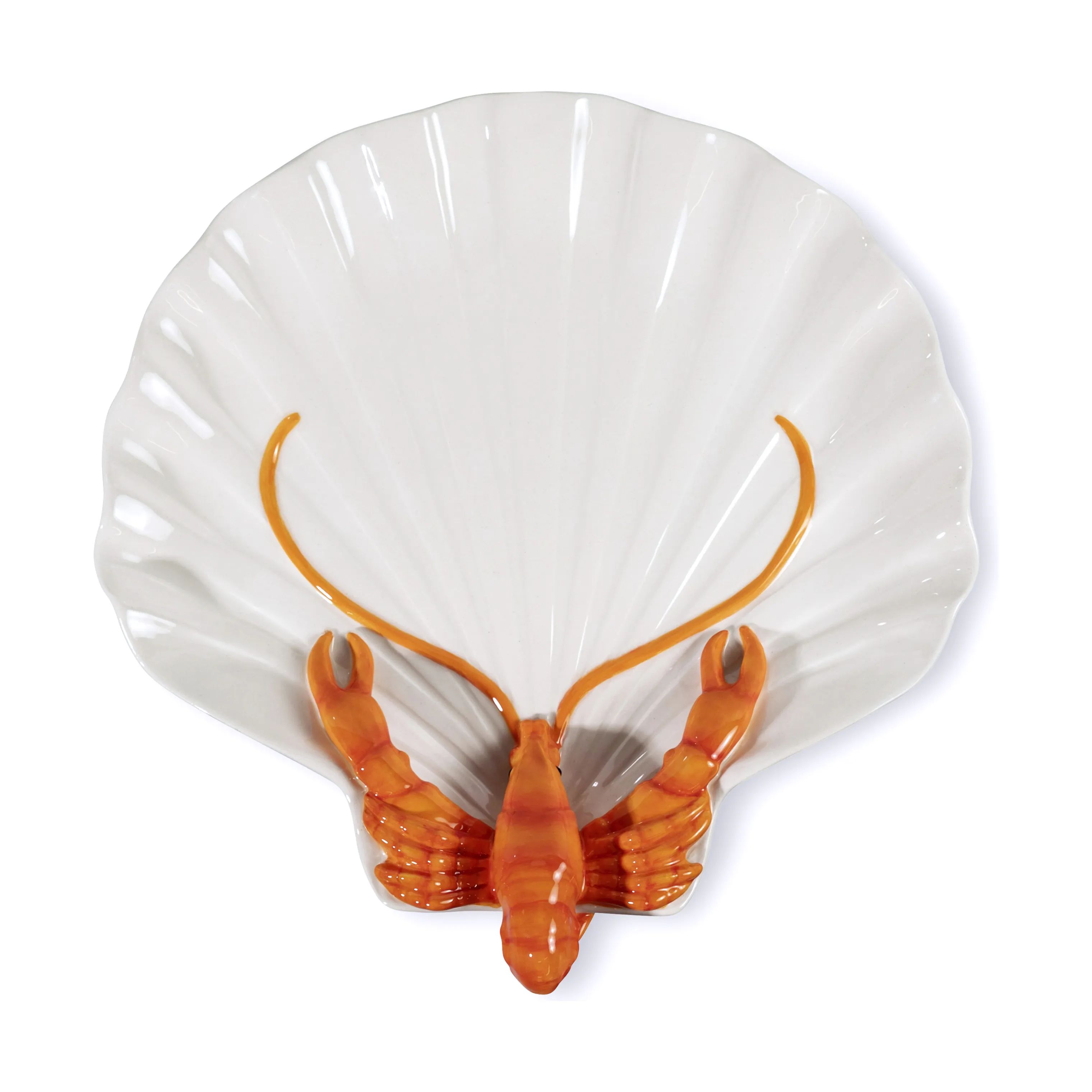 ByOn Middagstallerkener Lobsti Tallerken m. Hummer i Hvid/orange, 1