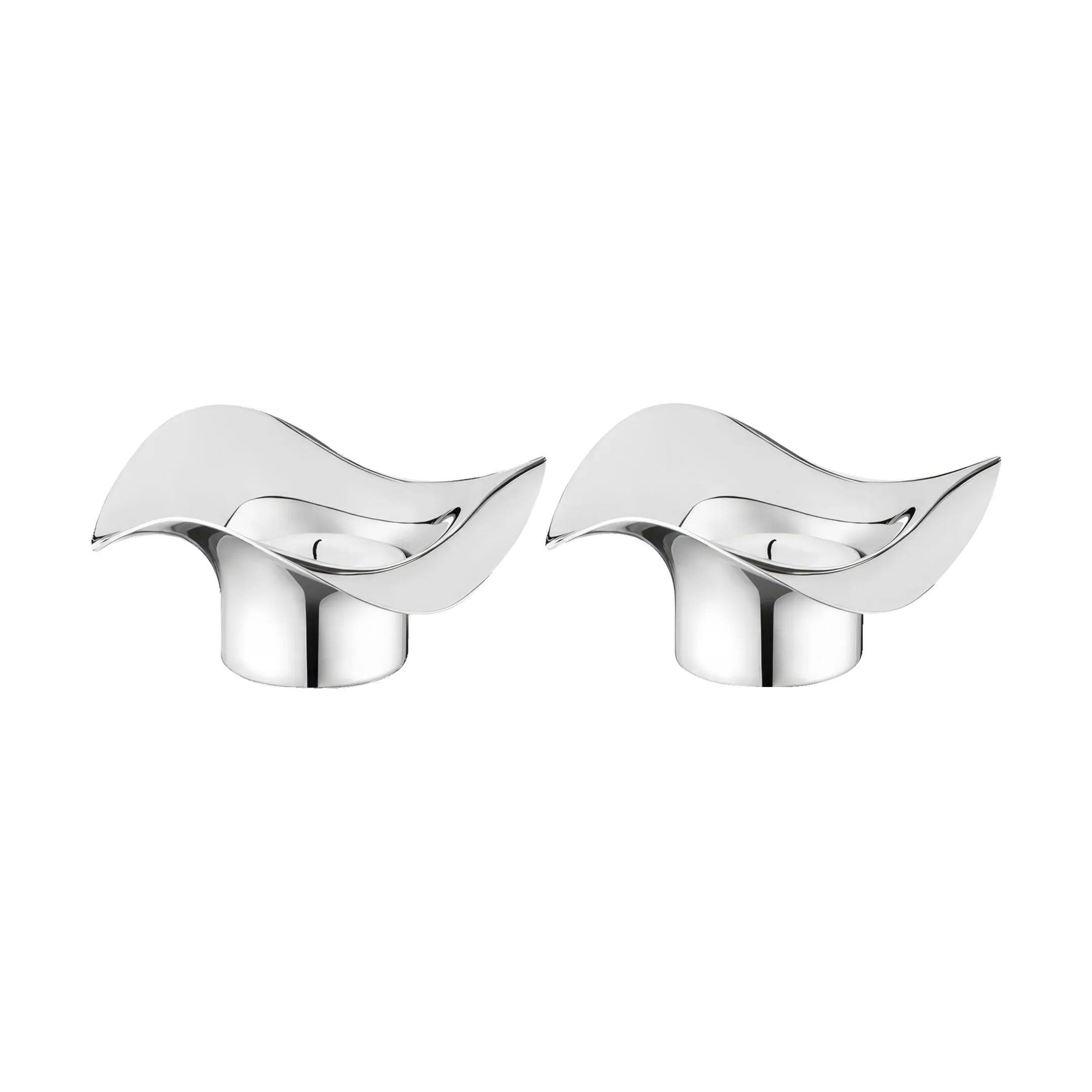 Georg Jensen Fyrfadsstage Cobra Fyrfadsstage - 2 stk. i Blank/Stål, 4,9 cm, 1