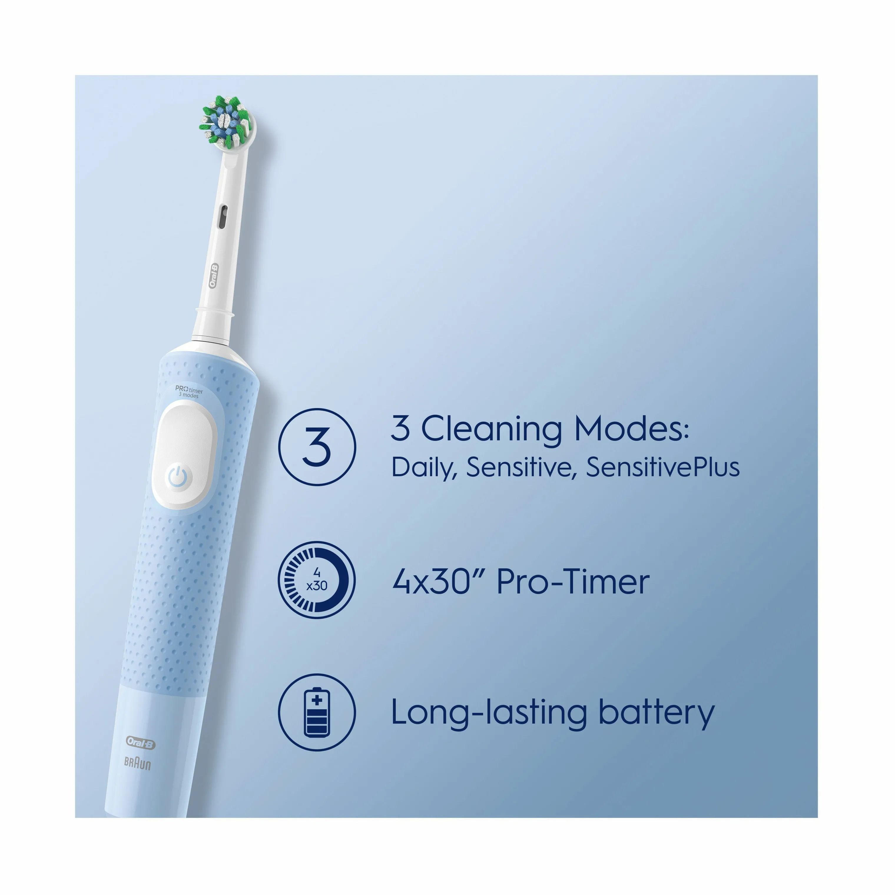 Oral-B Eltandbørster Vitality Pro Elektrisk Tandbørste i blå, 3