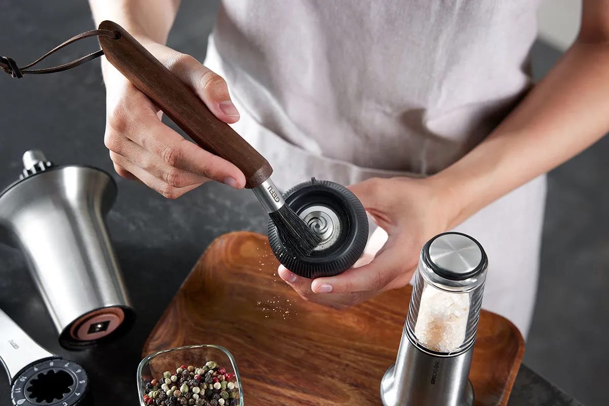 Gefu Kaffekværne Dusto Kværnbørste i Brun/Sølv, 3
