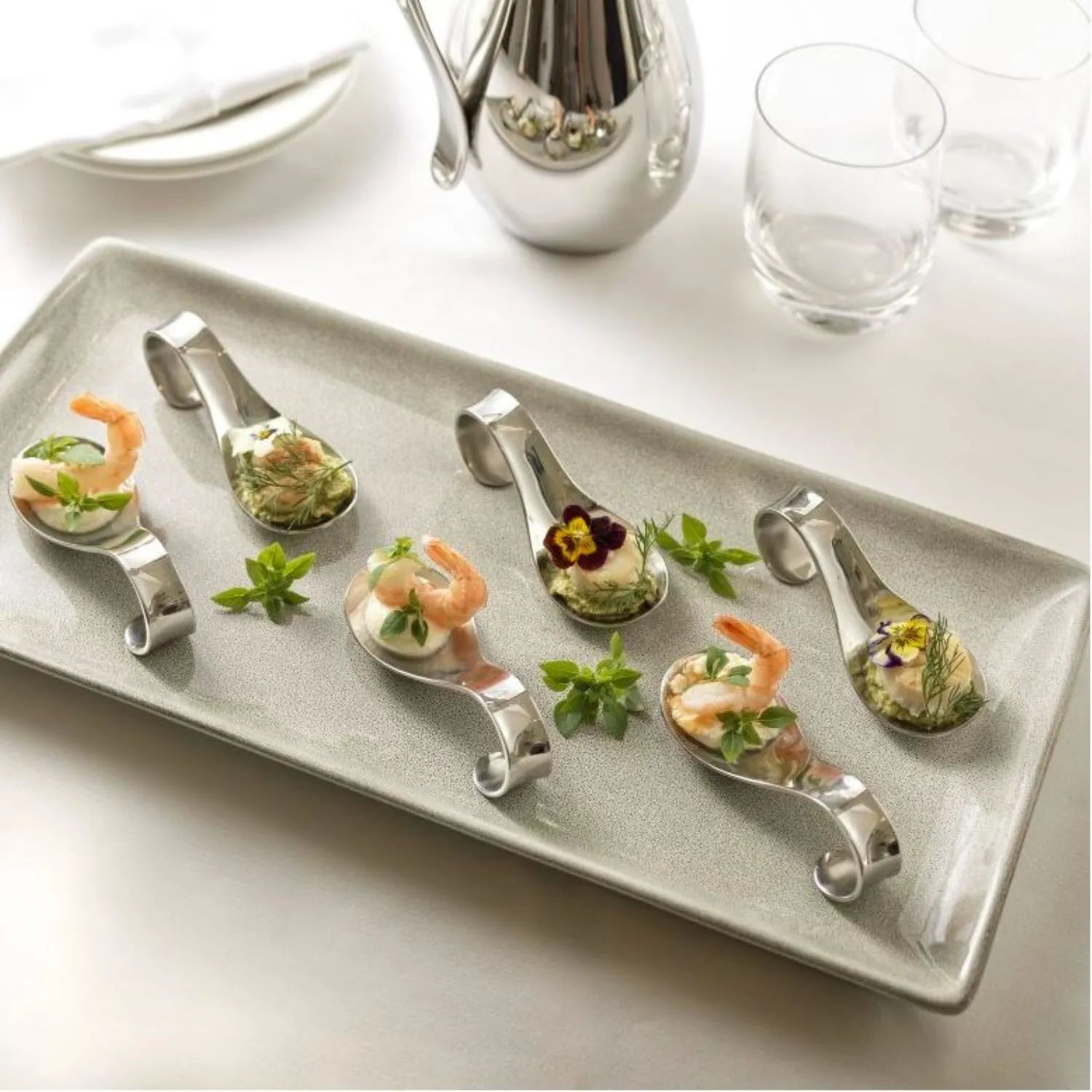 Robert Welch Forretsgafler Radford Amuse Bouche Ske - 4 stk. i Sølv, 2