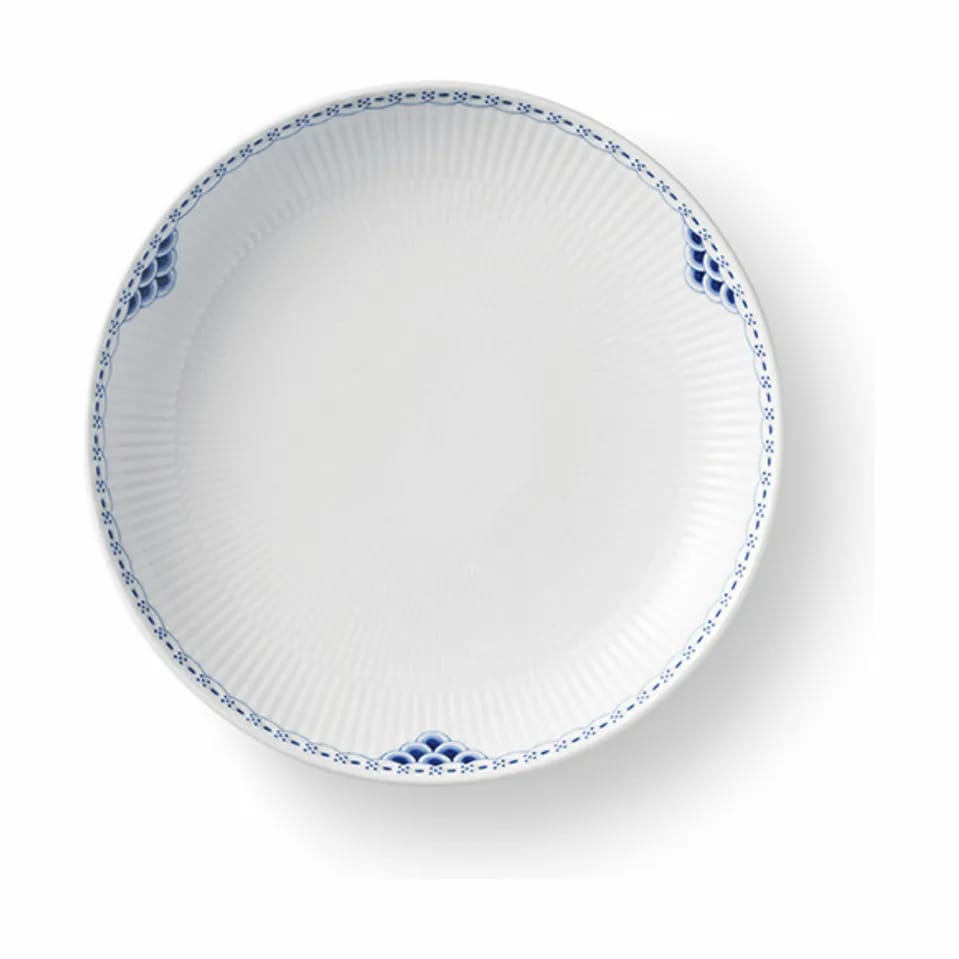Royal Copenhagen Middagstallerkener Prinsesse Moderne Tallerken i Blå, 25 cm, 1