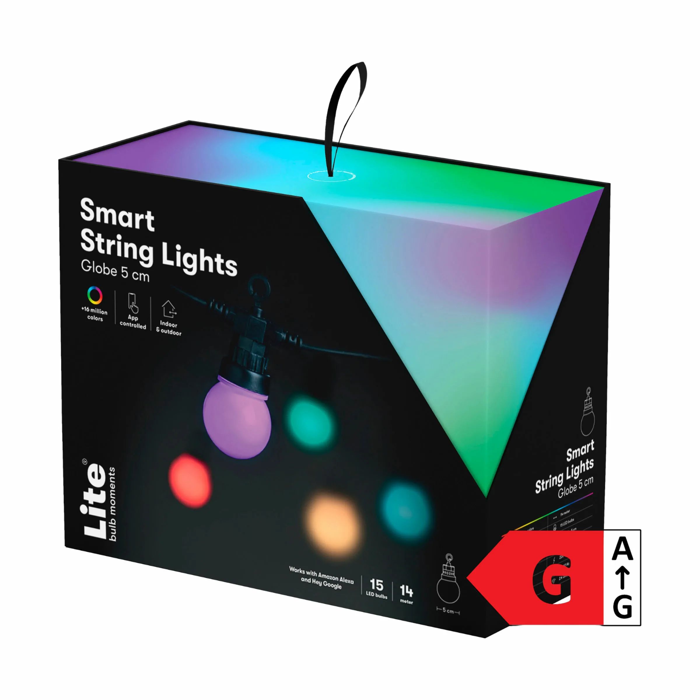 Lite Bulb Moments Lyskæder LED Strip Light Smart LED Lyskæde - Globe i sort, 1