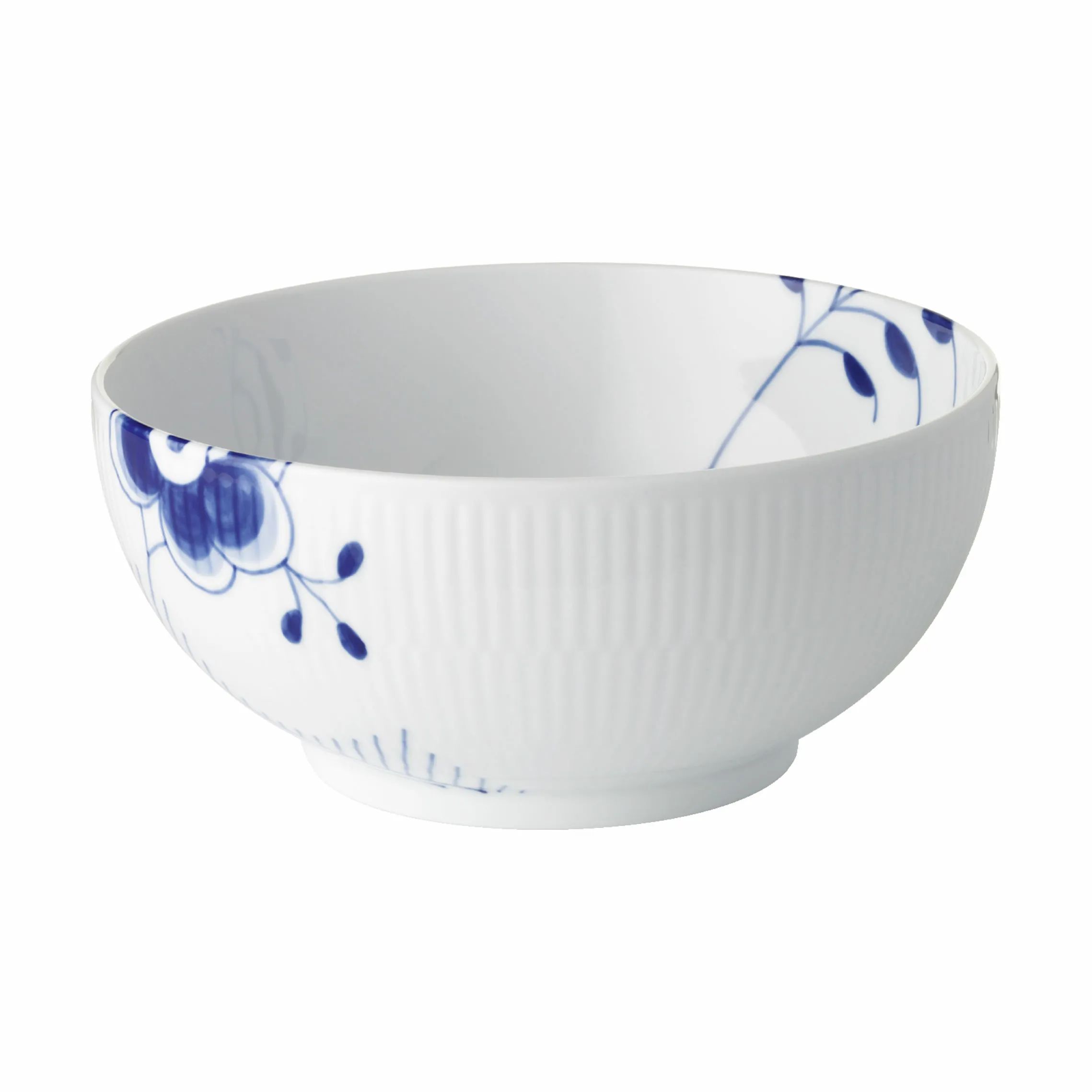 Royal Copenhagen Serveringsskåle Blå Mega Riflet Skål i 18 cm, 1