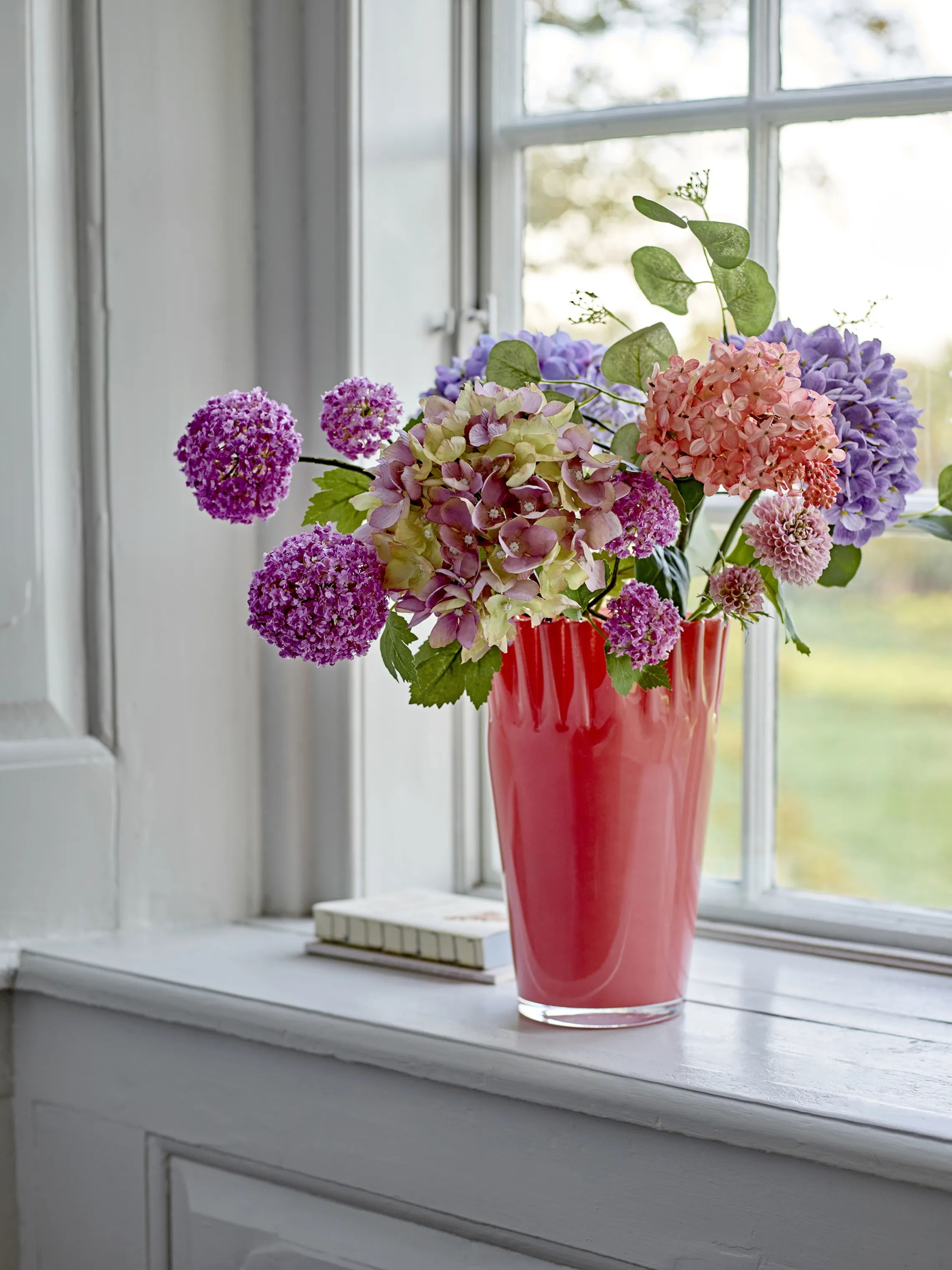 Bloomingville Kunstige blomster Kunstig blomst - Snowball stilk i Lilla, 2