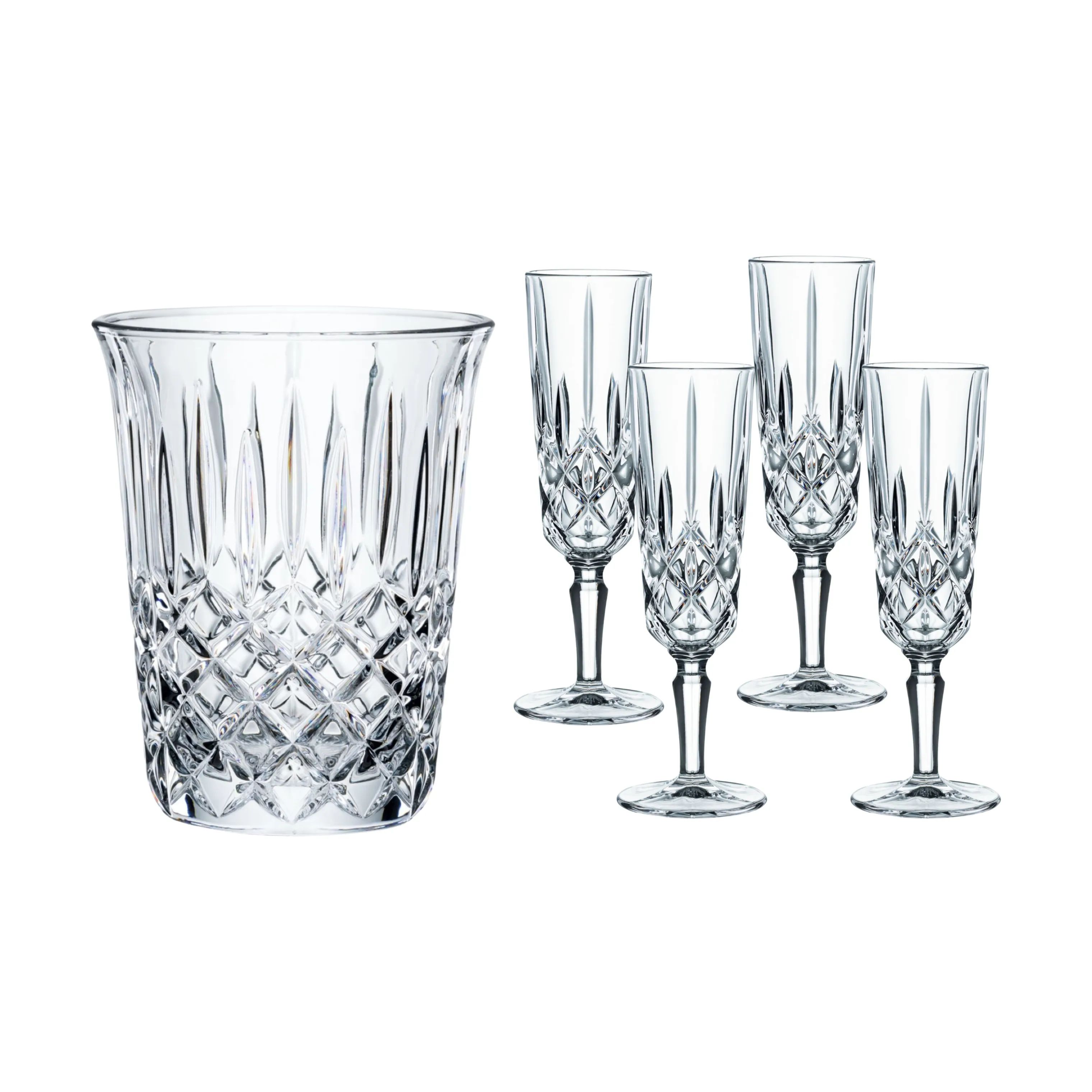 Nachtmann Champagneglas Noblesse Champagnesæt - 5 dele i klar, 1