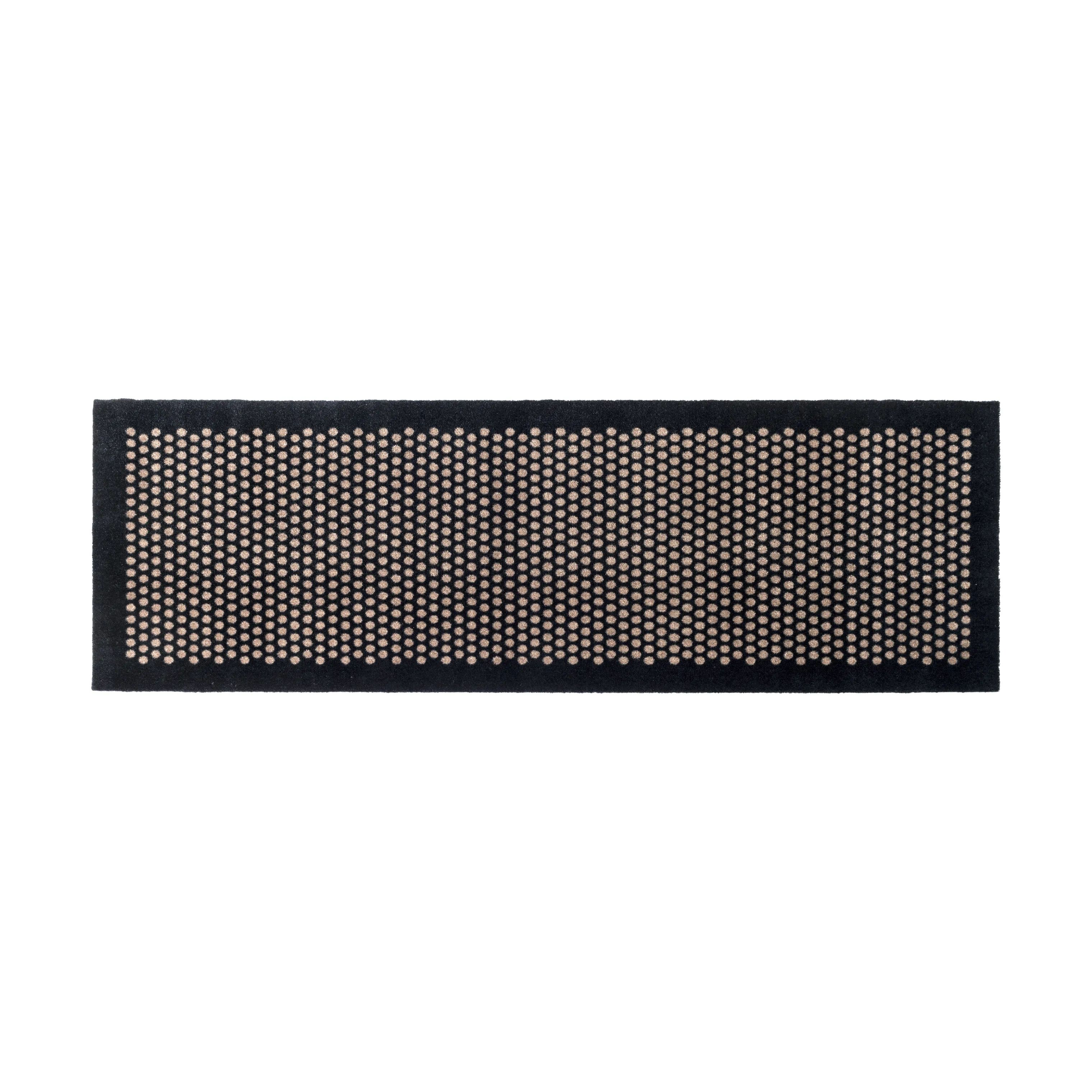 Tica Copenhagen Gulvtæpper Dot Gulvtæppe i Sort/sand, B67 x L200 cm, 1