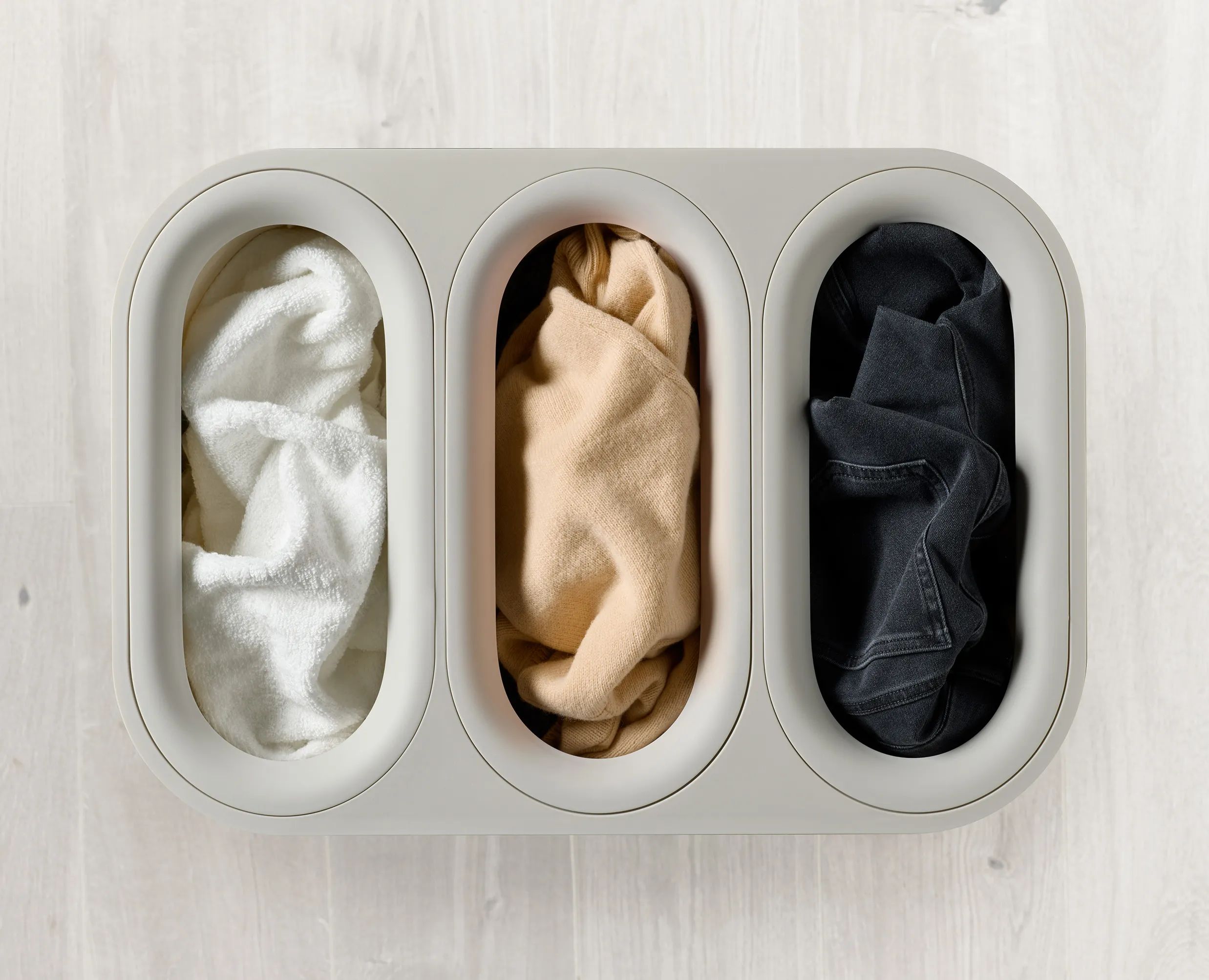 Joseph Joseph Vasketøjskurve Tota Trio Luxe Vasketøjskurv i Beige, 3 rum, 9