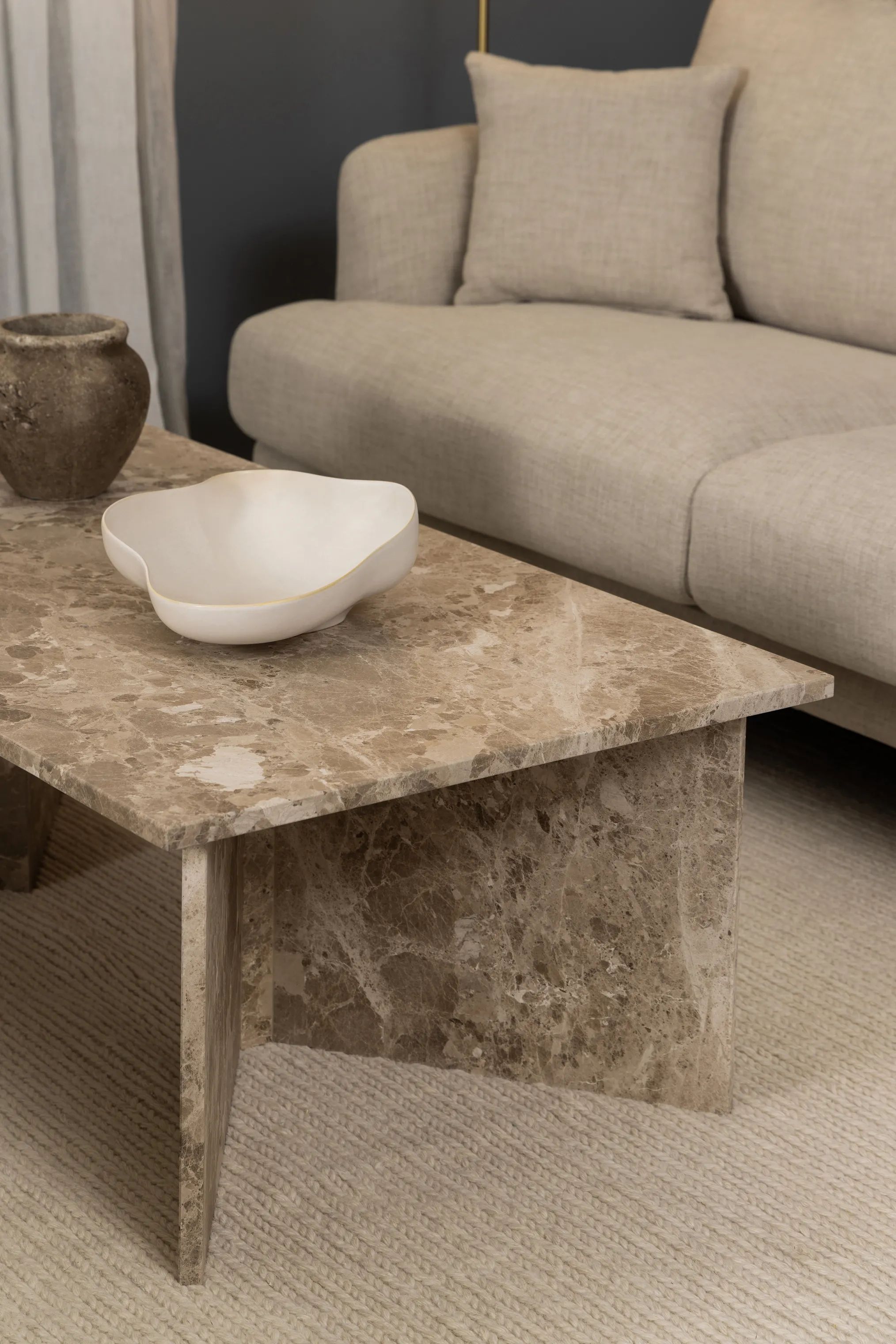 CASA Living Sofaborde Vega Rectangular Sofabord i Latte, B140 x L70 cm, 5
