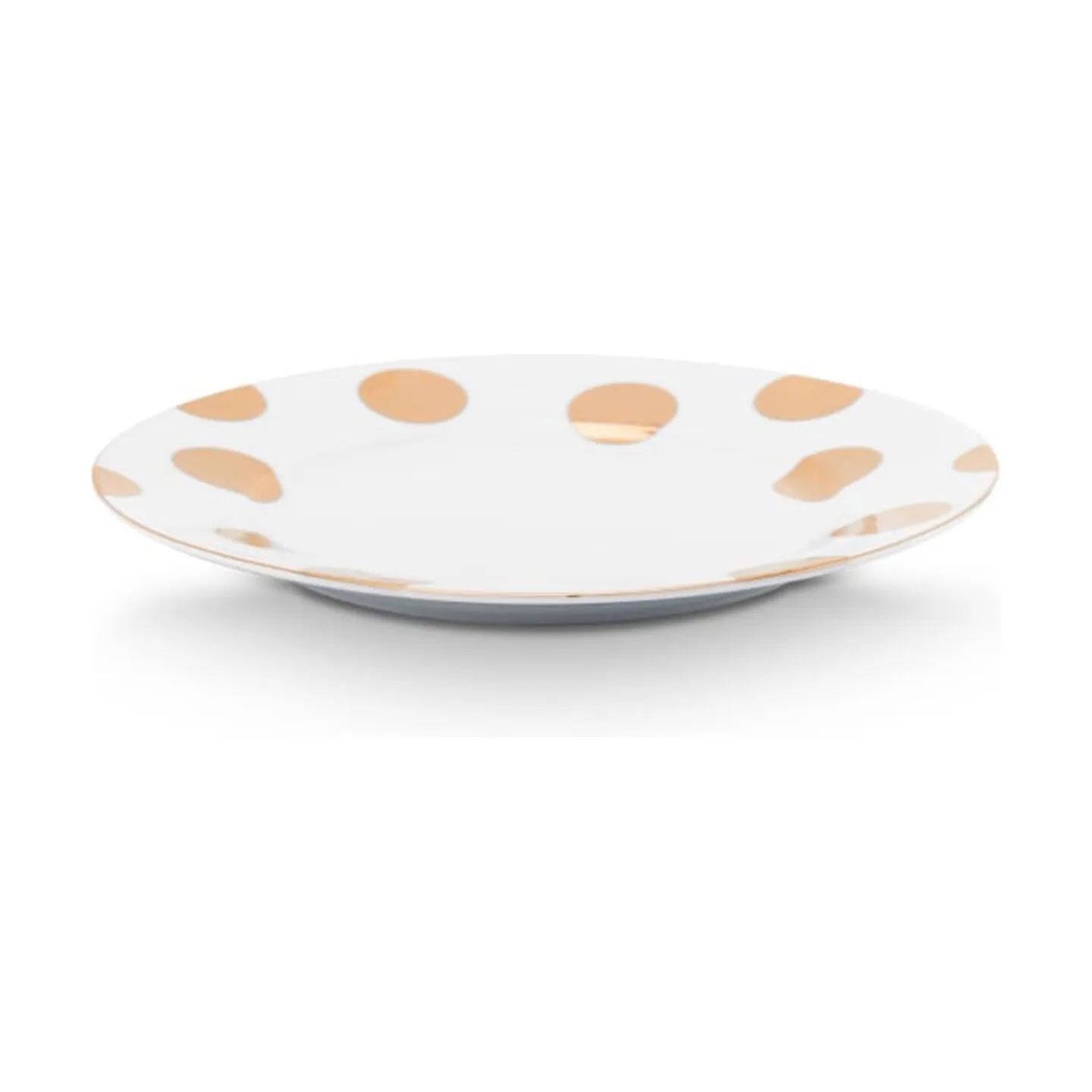 PIP Studio Middagstallerkener Dot Delight Tallerken - 2 stk. i Hvid / Guld, 23 cm, 5
