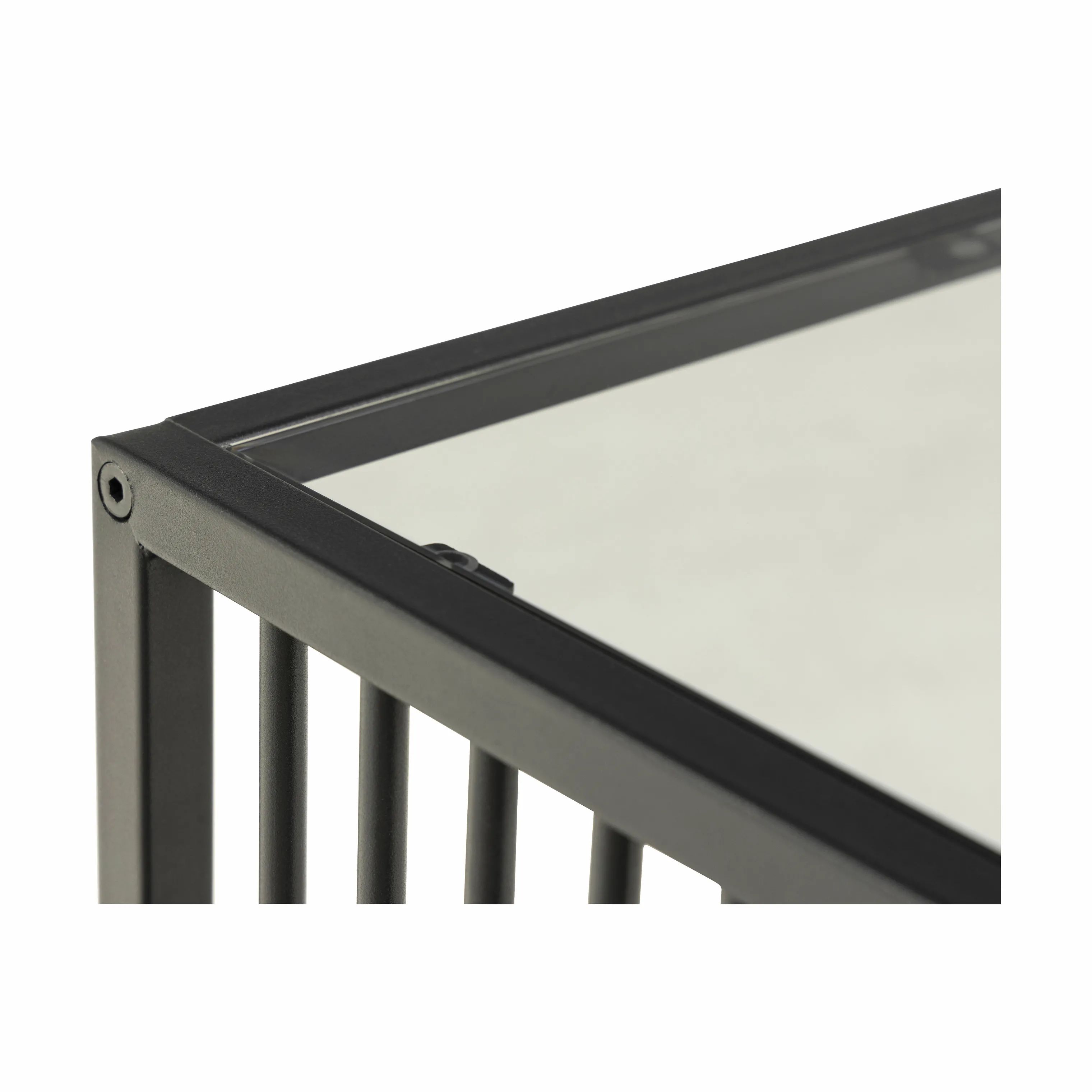 CASA Living Sideborde Strington Hjørnebord i Røg/sort, 40 cm, 5