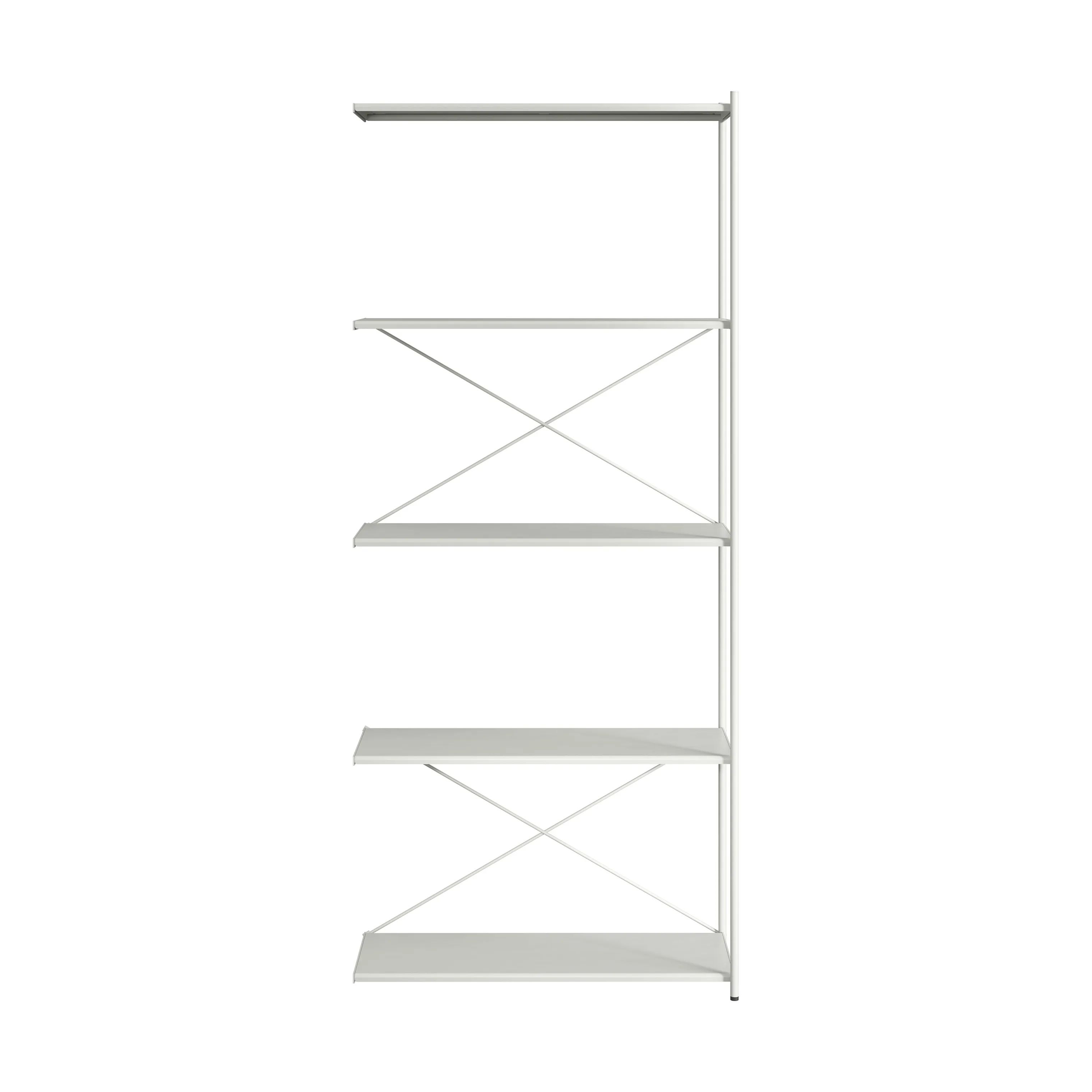 Novoform Reoler og tilbehør Arturo 5-Etagers tilbygningsreol i Light Grey, 175 cm, 1