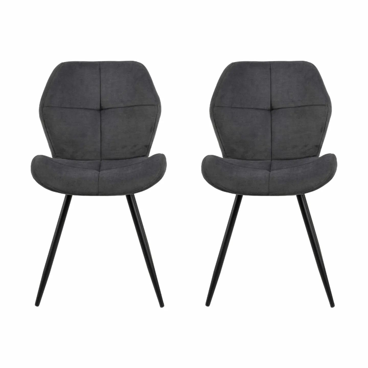 CASA Living Spisebordsstole Petri Spisebordsstol - 2 stk. i antracit/sort, 1