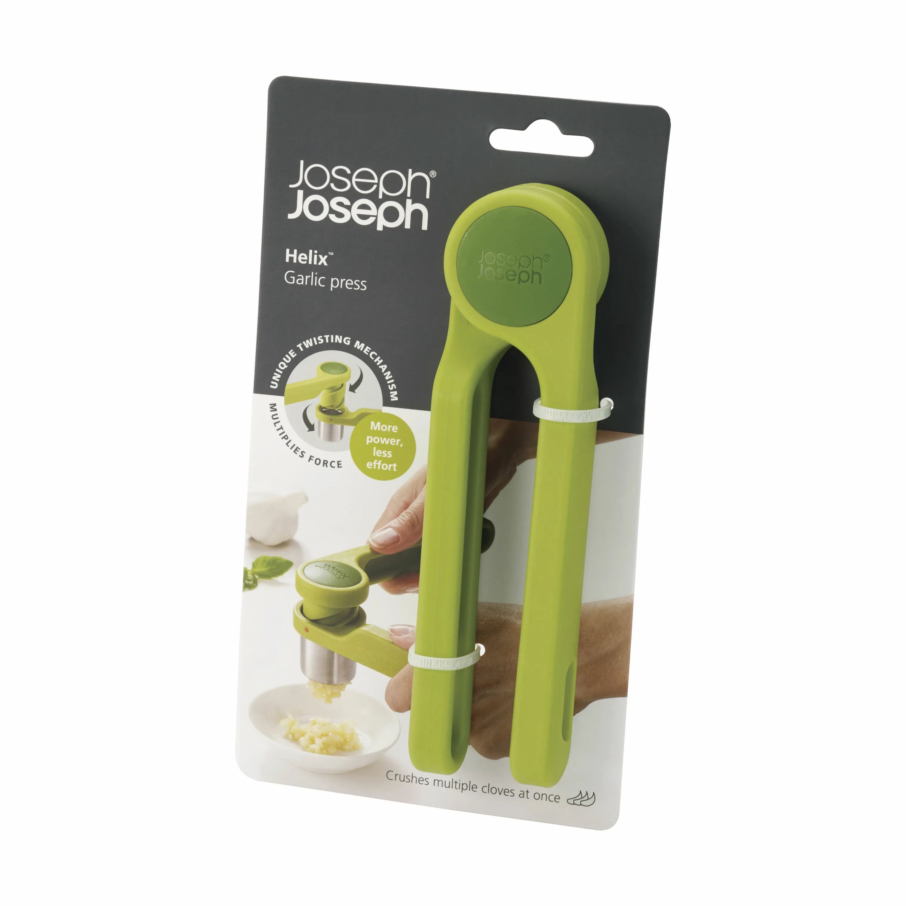 Joseph Joseph Hvidløgspressere Helix Hvidløgspresser i Green/Dark Green, 3