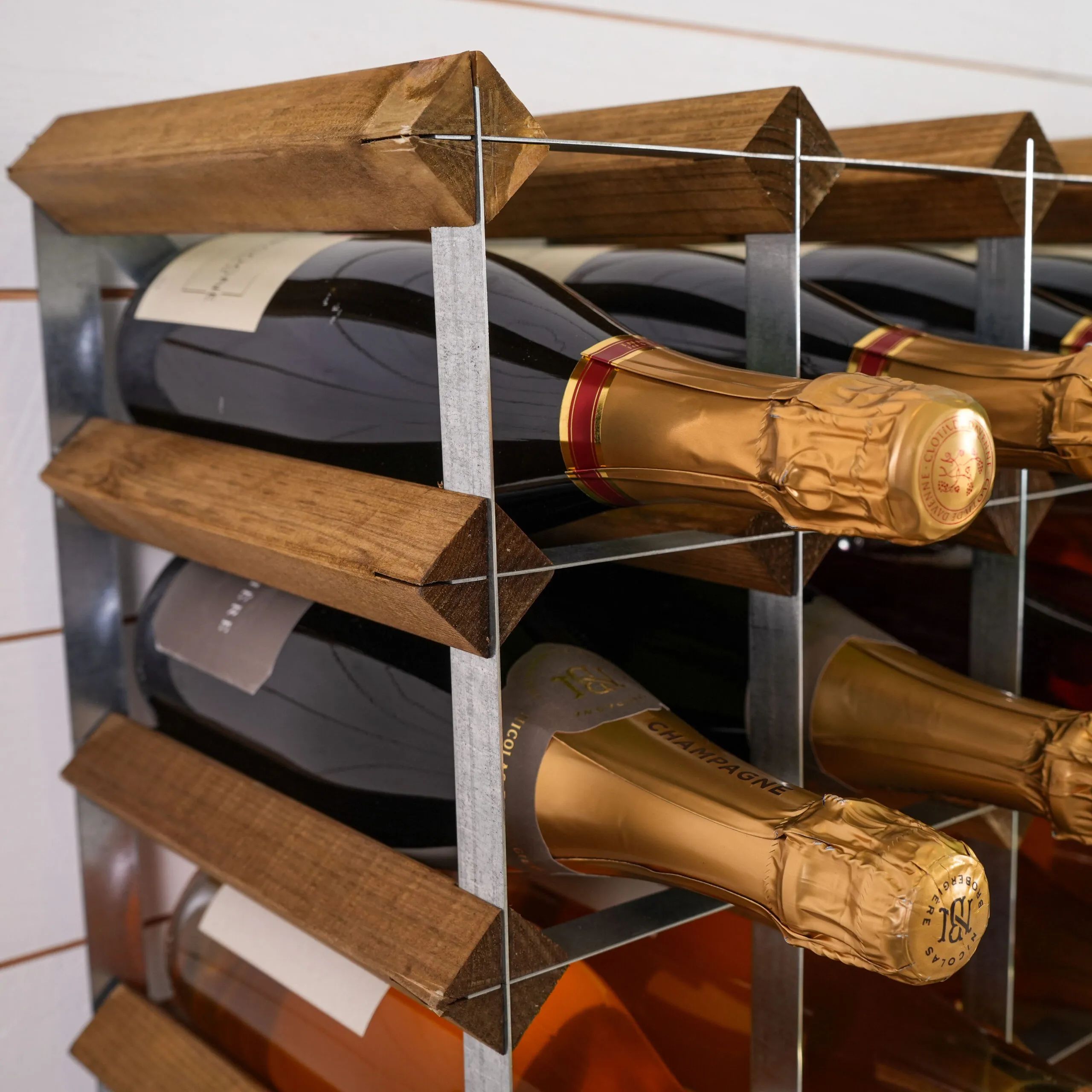 Traditional Wine Racks Vinreoler Vinreol i Lys Egetræ, 3