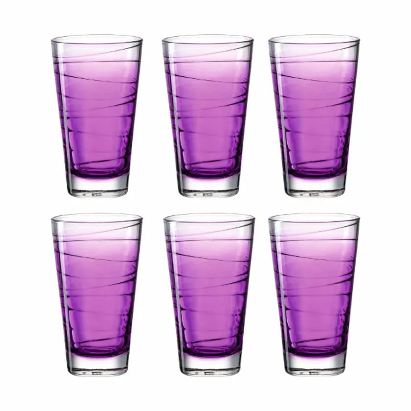 Leonardo Vandglas Vario Vandglas - 6 stk. i Klar/violet, 28 cl, 1